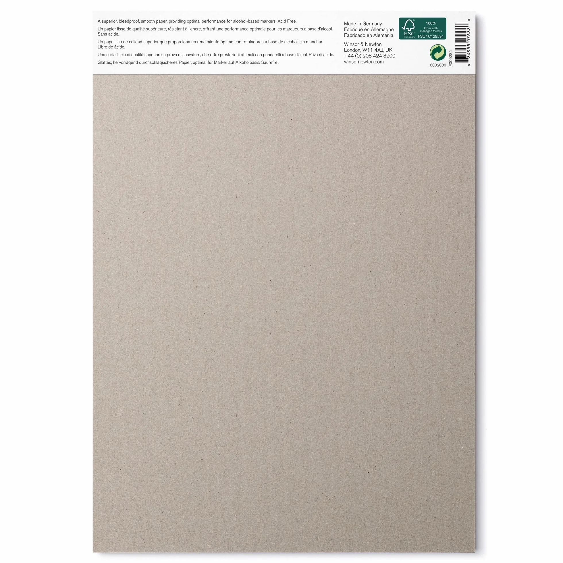Winsor & Newton Carta Bleedproof per Marker 75 g - A4-50 Fogli