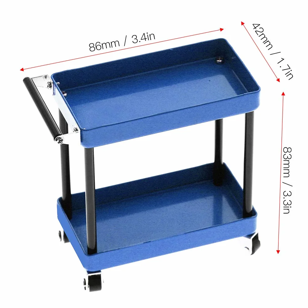 Carrello portautensili blu, Ripiano per carrello portautensili Compatibile RC Accessori per Officina Garage