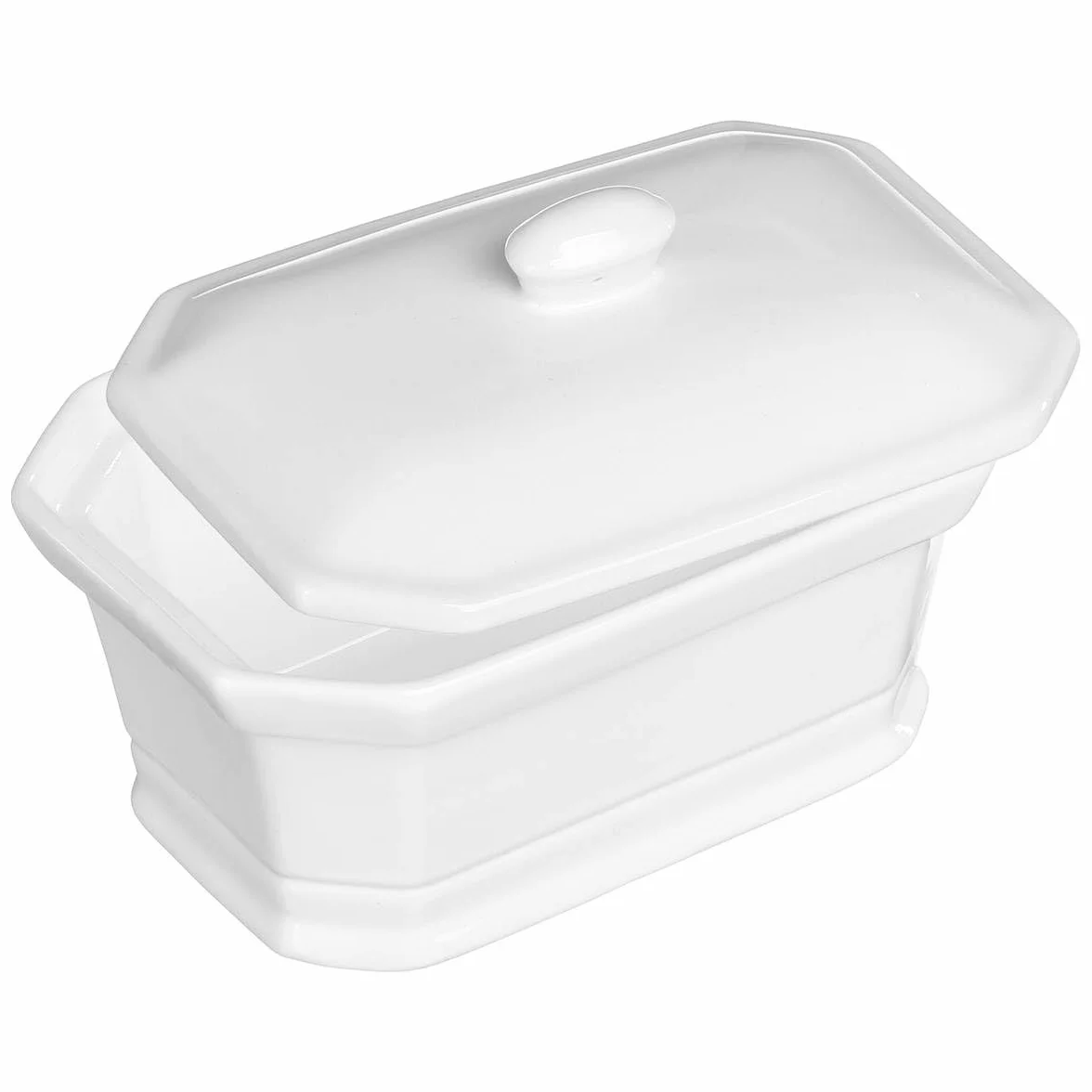 Zuppiera per foie gras in ceramica bianca 5five