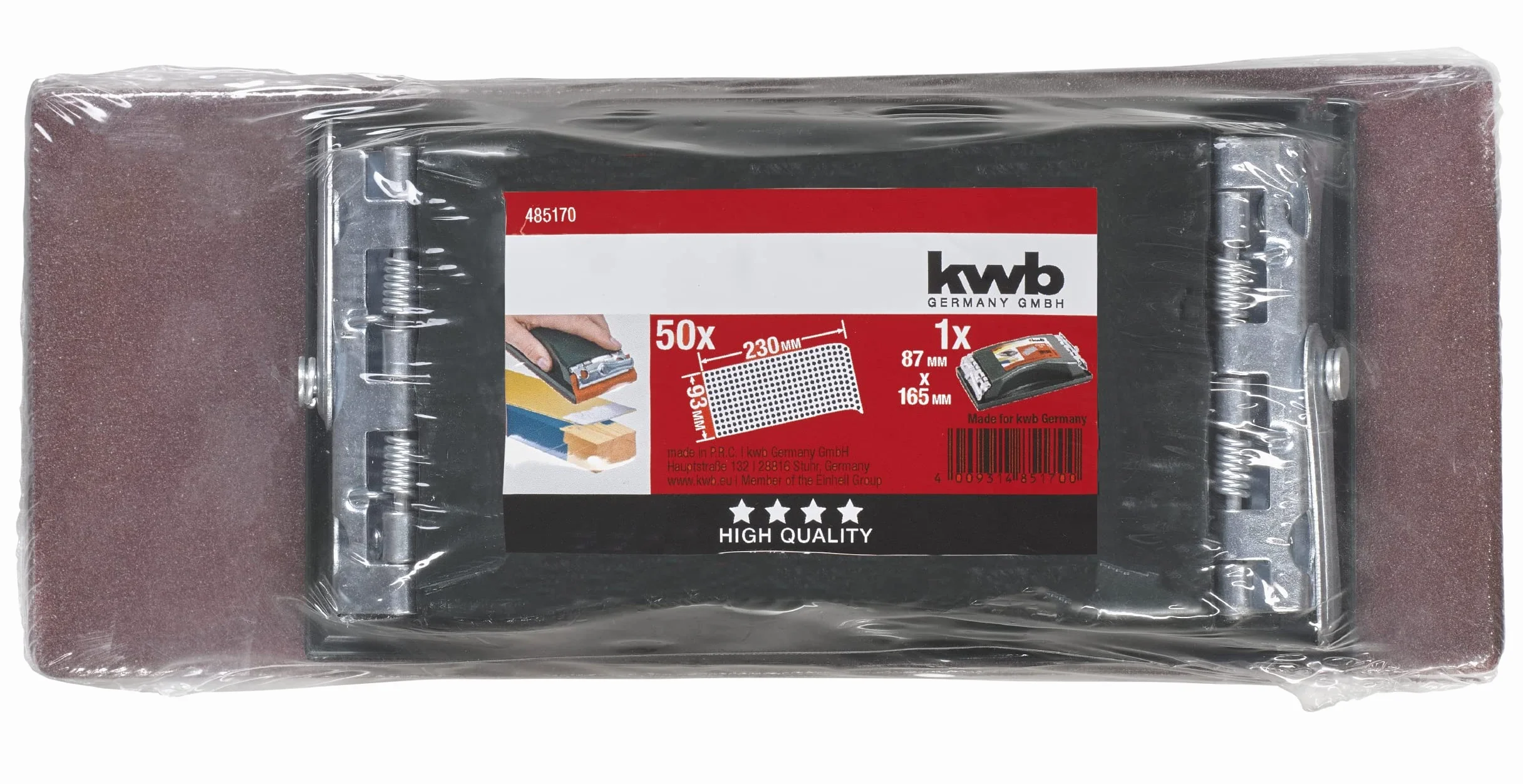 KWB Levigatore manuale 93 x 230 mm 50 nastri abrasivi