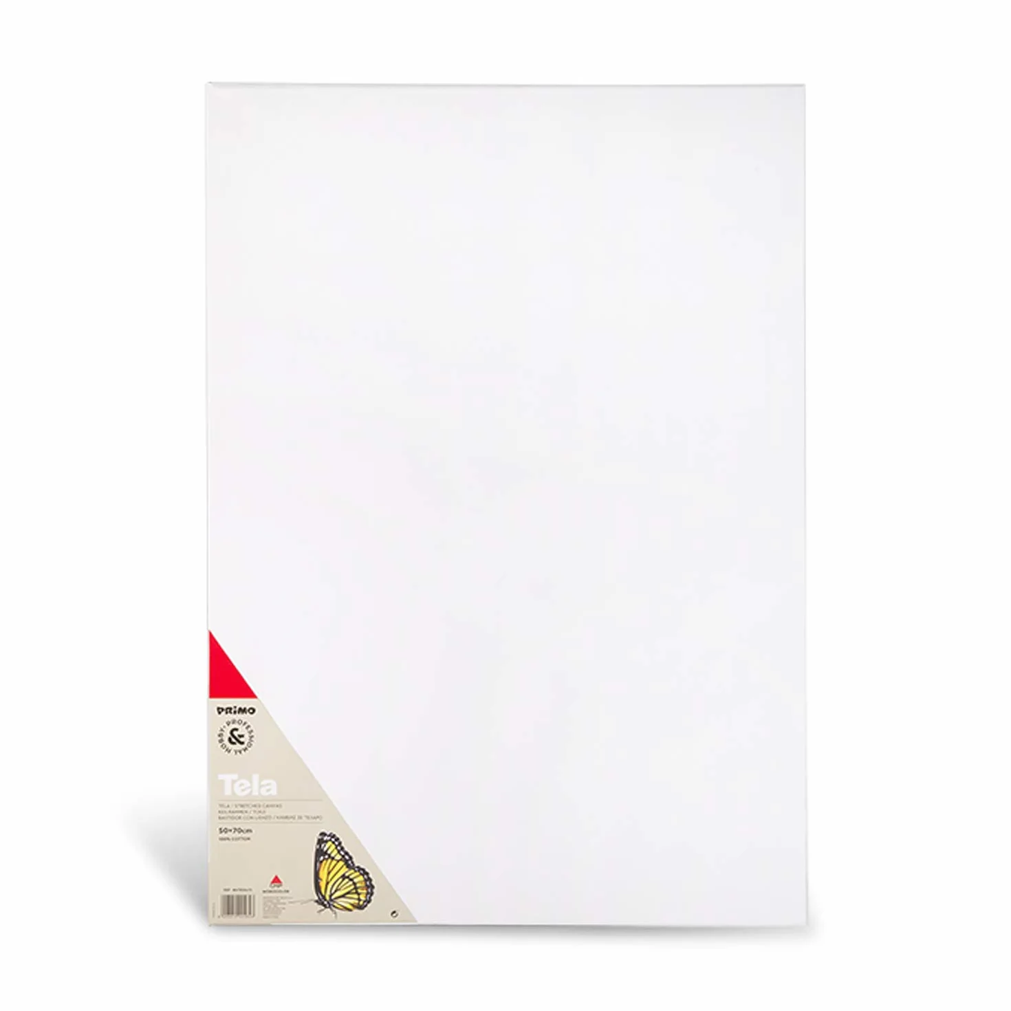 PRIMO Hobby & Professional - Tela per Dipingere 50x70x16,5cm in 100% Cotone, Cartone Telato con Angoli per Fissaggio Cornice - Tele per Dipingere, Hobby Creativi e Lavoretti, Acid Free non Ingiallisce