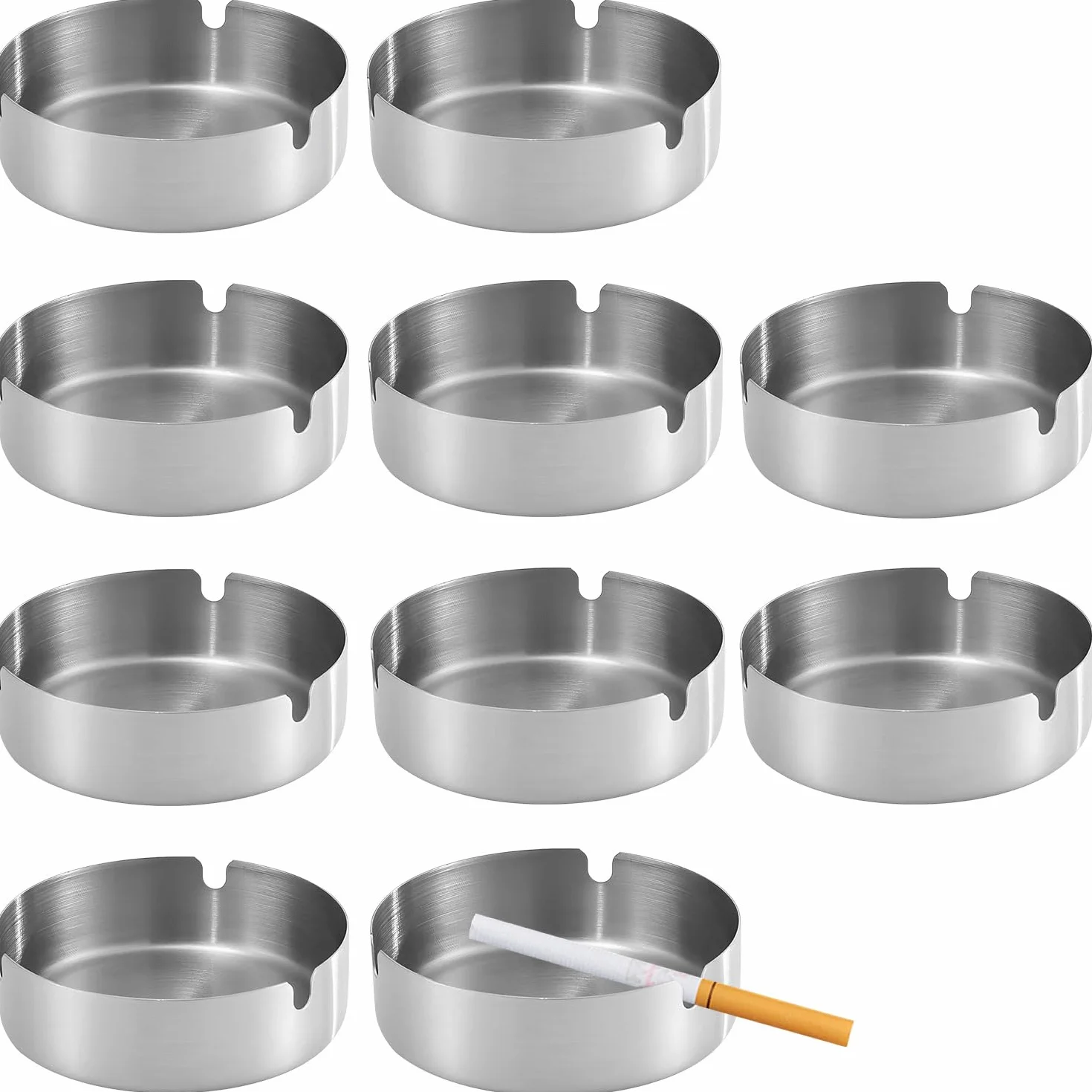 LATRAT Posacenere Esterno 10 Pezzi Antivento Inossidabile 10 cm