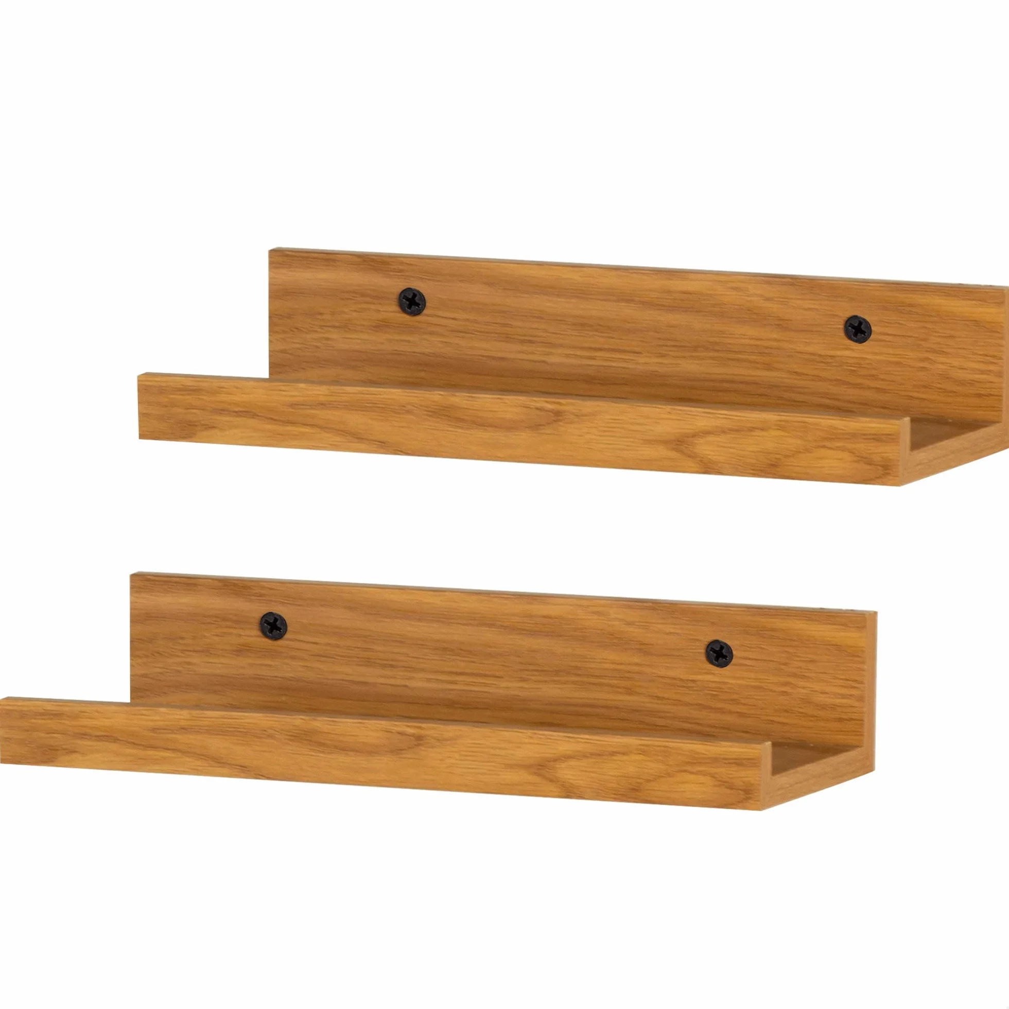 AKTIVE Max Home Set di 2 mensole da parete, 25 cm, peso massimo supportato 4 kg, effetto rovere, sospese, per quadri, decorazione, soggiorno, sala da pranzo, cucina, bagno (18486)