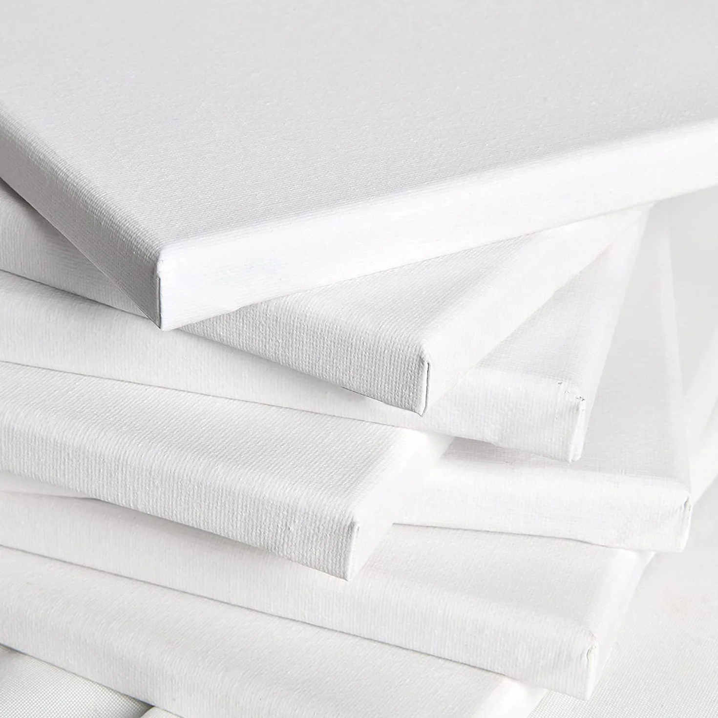 Tele per Dipingere Bianca 100% Cotone, Pronte All'Uso su Telaio in Legno di Pino - Set di Tele Bianco Pittura Acrilica, Olio e Acquerello - Per Artisti e Principianti - 45x60cm