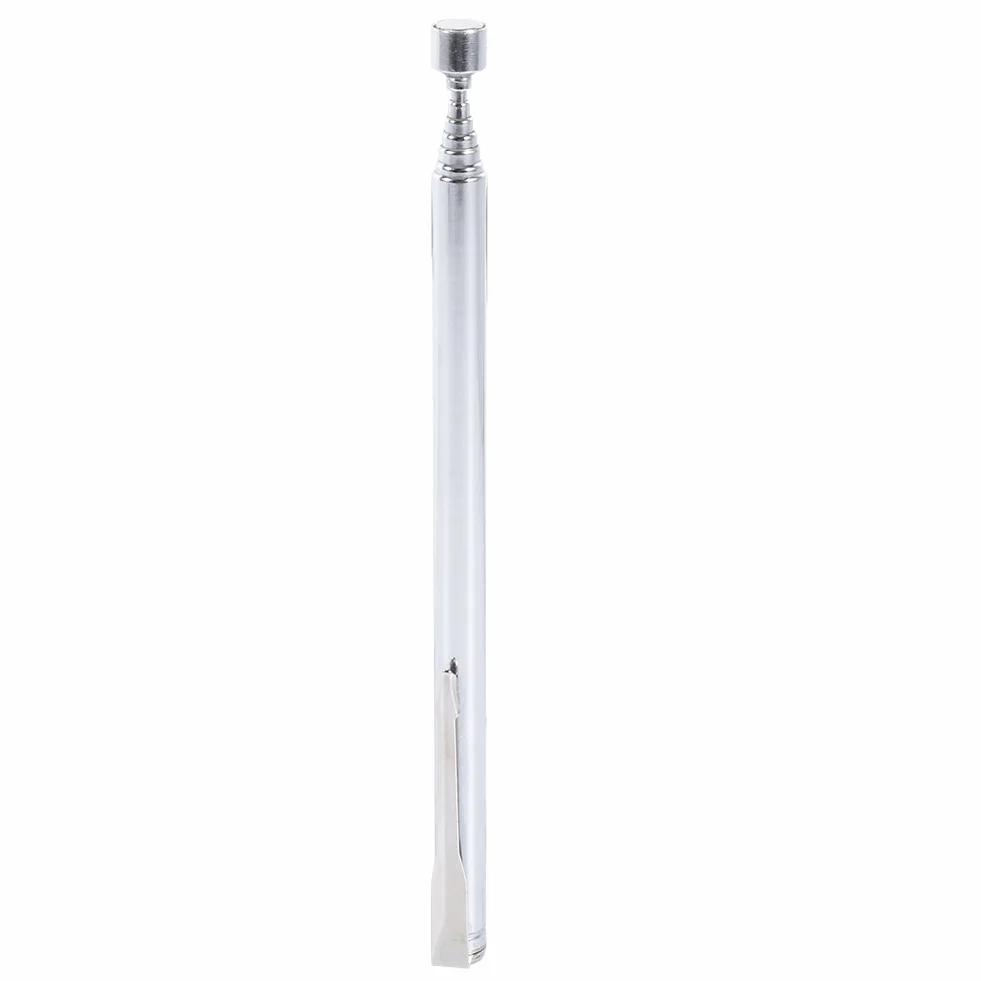 03 Strumento Pickup Grabber Bacchetta Magnetica scalabile Bacchetta Magnetica Portatile Bacchette magnetiche, Bacchette Pick up, Penna Magnete in Metallo Strumento Pickup Magnetico,(Silver)