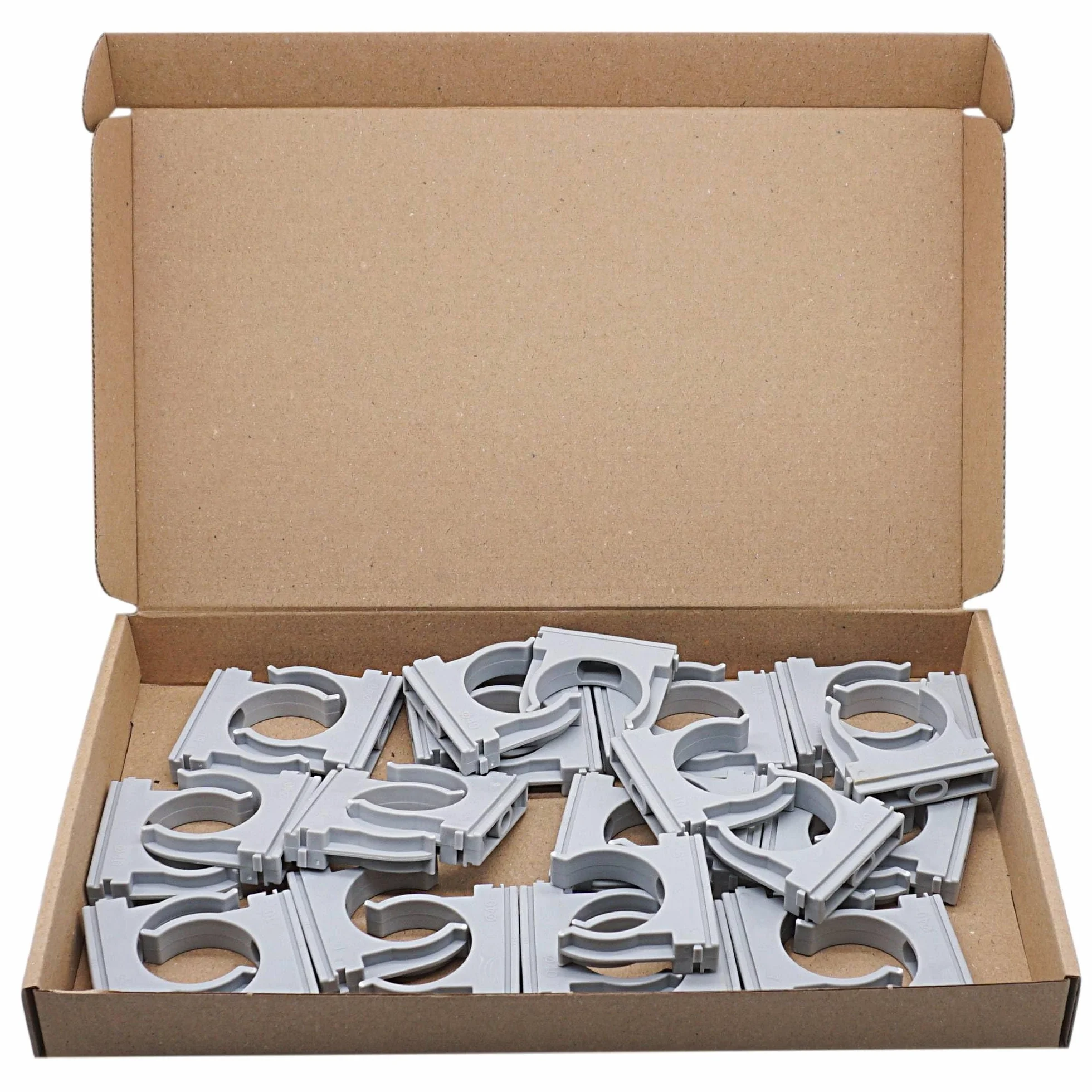 SKIR'CO (30 pezzi) Clip per tubi, morsetti in plastica per tubi da 40 mm, morsetti per tubi di tipo U, clip per tubi, ganci per tubi