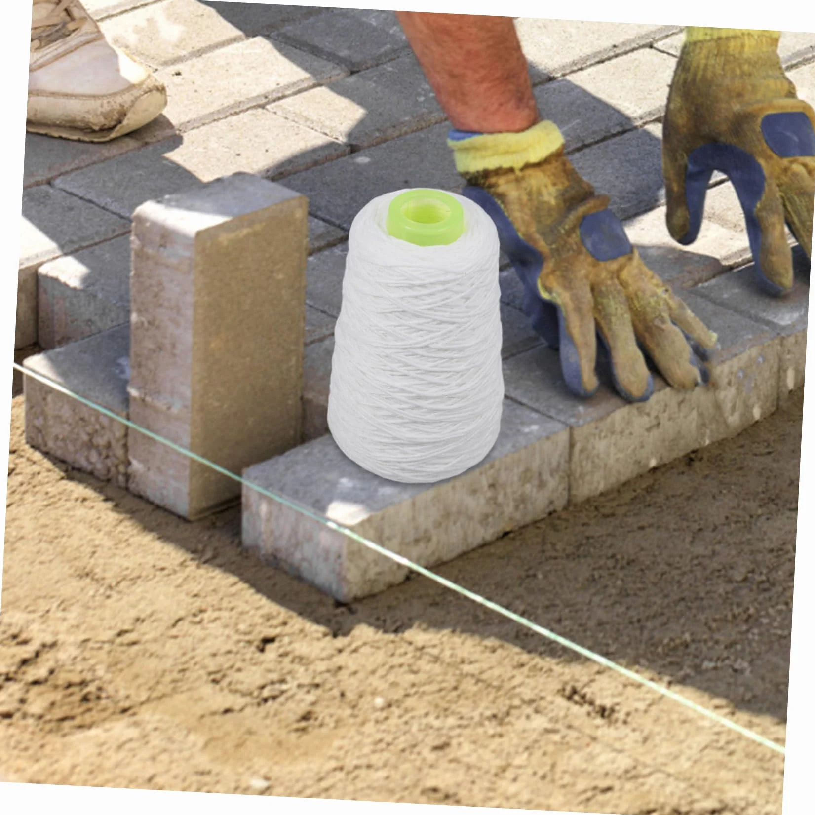 Lurrose Filo da Muratore Versatile per Muratura Assorbente in Cotone Bianco per Lavori di Carpenteria e Posa Mattoni