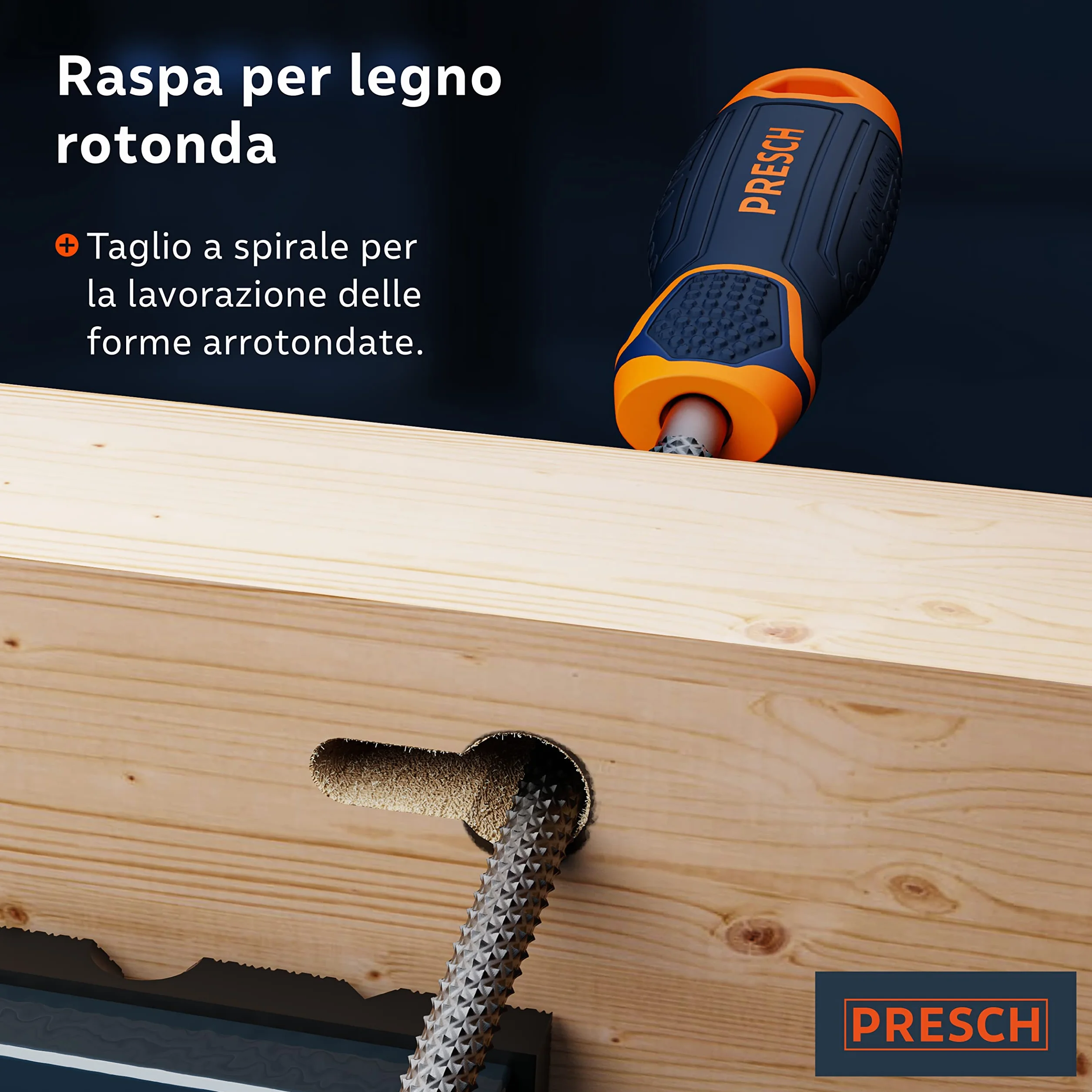 Set di raspe per legno Presch 3 pezzi incl. borsa - Set di raspe per legno di alta qualità comprendente raspa piatta, mezza raspa rotonda e raspa rotonda.