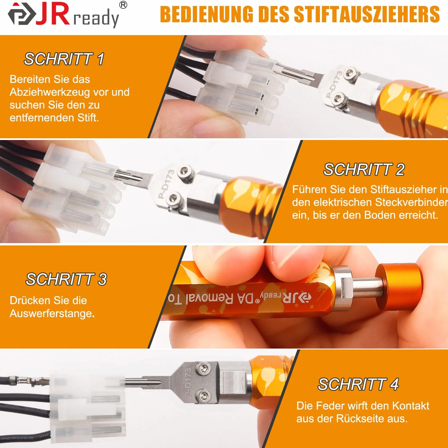 JRready Dap-D173 Estrattore di Pin Dell'Asta Mini-Fit Jr Molex Micro Fit Strumento di Rimozione per La Riparazione di Computer, Molex 5557, 5559 Serie Strumento di Rimozione del Terminale