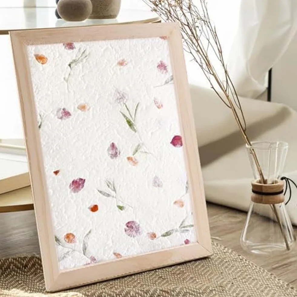 Kit per la creazione di carta fai da te con cornici in legno di 3 dimensioni per A4, A5 e A6, set di carta fatta a mano con spugna assorbente e schermo, forniture per libri per principianti