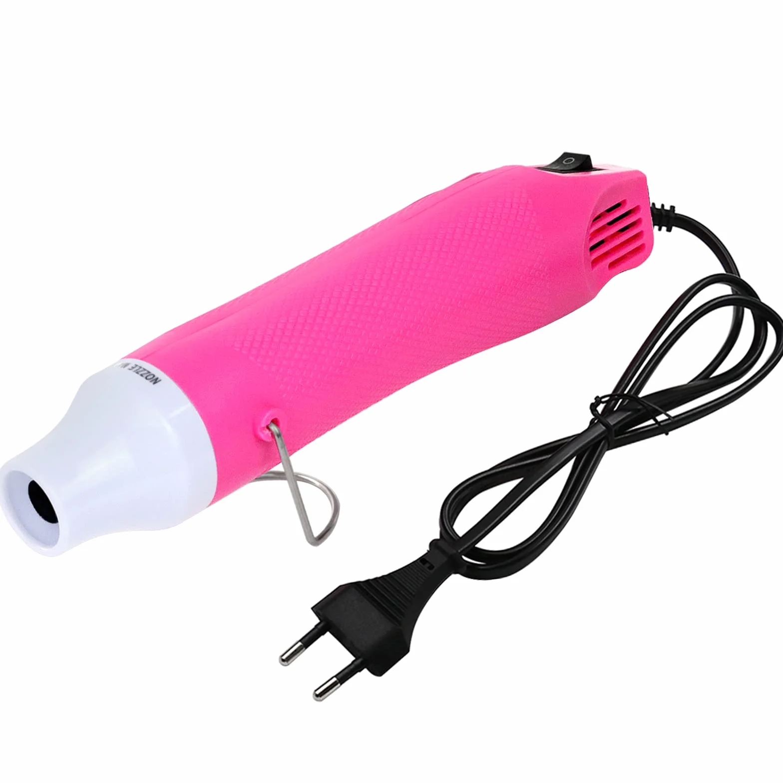 Pistola Termica,Pistola Aria Calda Professionale 300W,Pistola Termica Elettrica Portatile,per Goffratura Artigianale,Tubi Termorestringenti,Asciugatura Vernice,Argilla,Timbri in Gomma（Rosa）