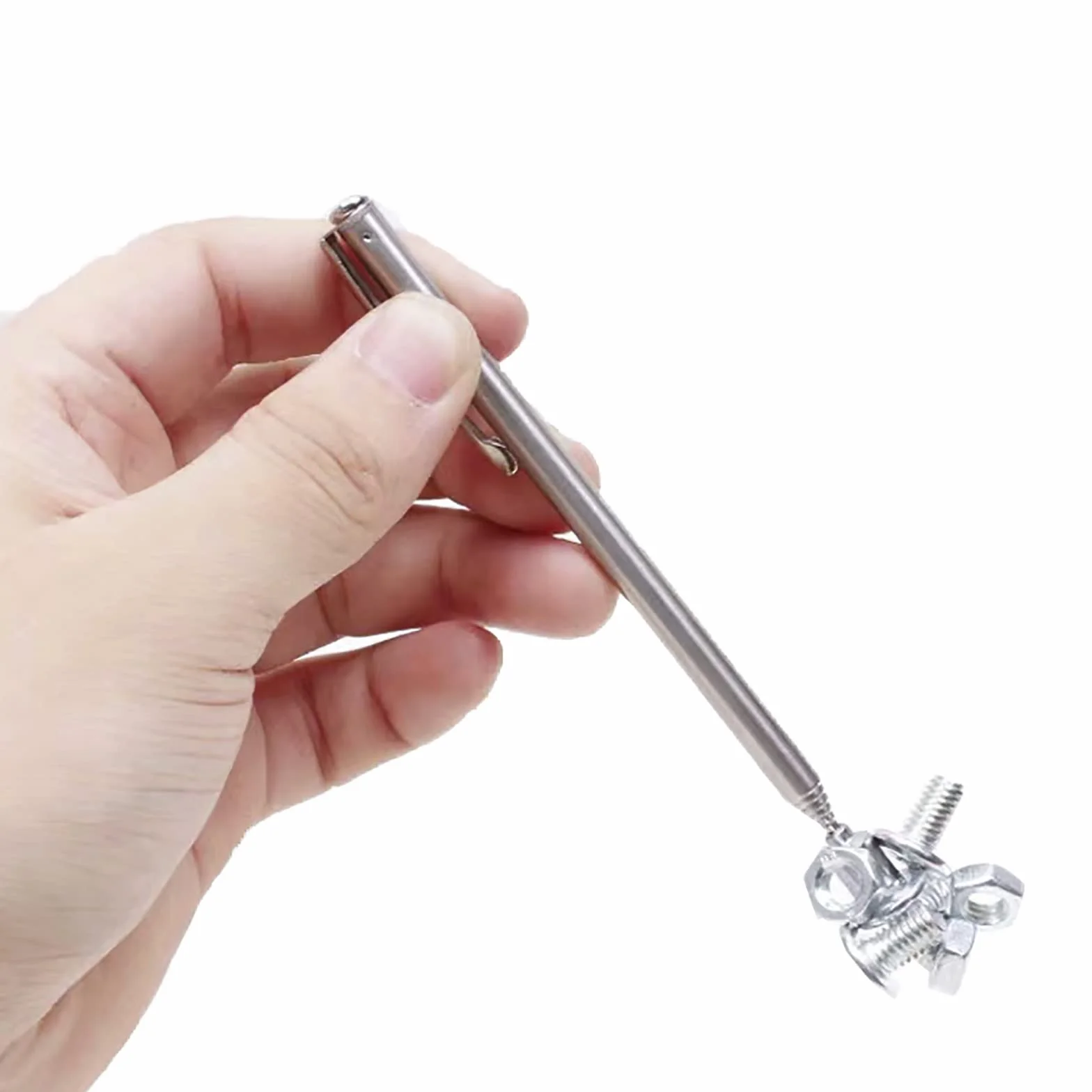 4 Pezzi Penna Magnetica Telescopica,Asta Telescopica Portatile e Magnetica,Allungabile Fino a 65,5 cm,Strumento di Raccolta Magnetico in Acciaio inox per Trovare Chiavi,Monete,Viti
