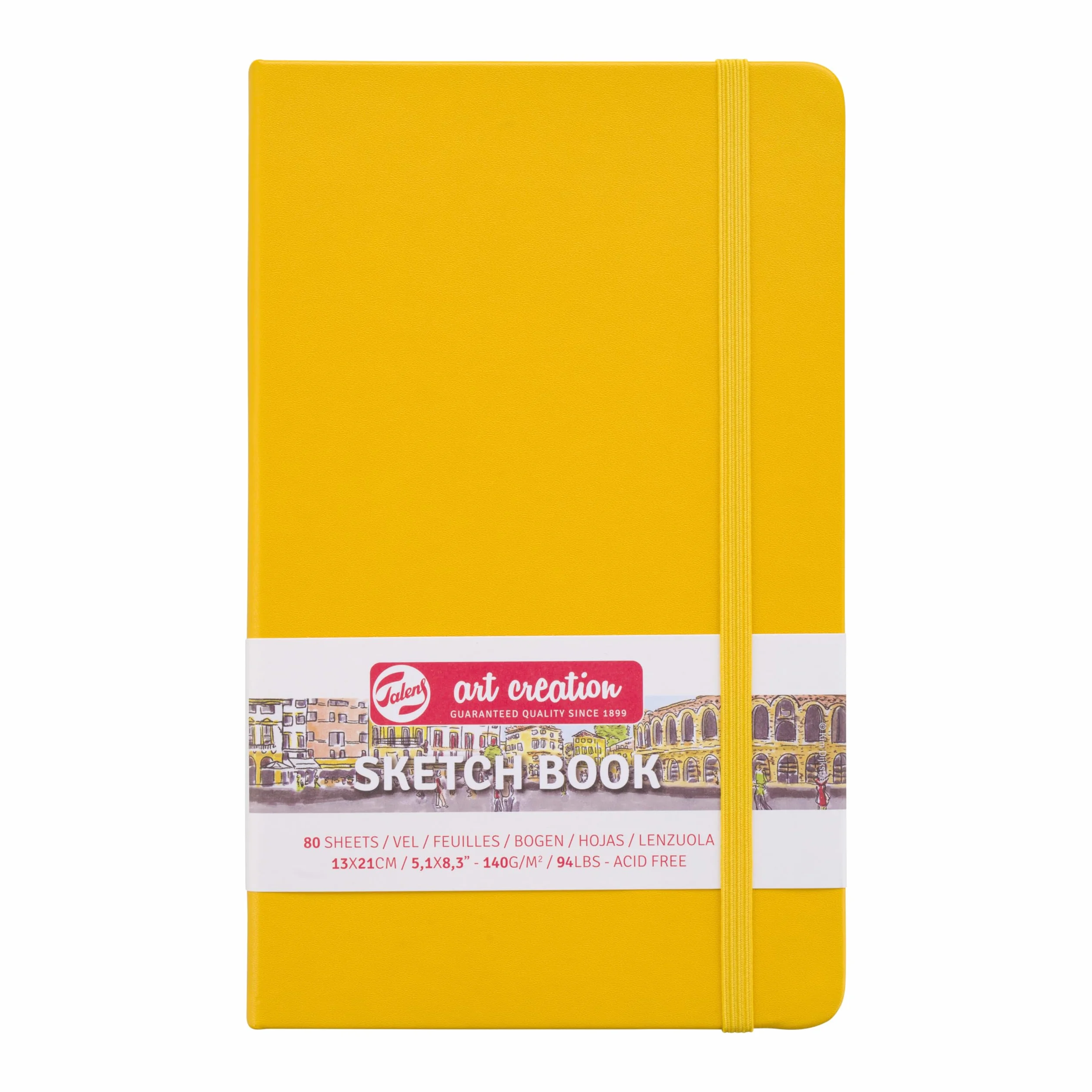 Talens Art Creation Sketchbook - Giallo Dorato - 13x21 cm - 80 fogli - 140 g/m² - Diario da disegno senza acidi