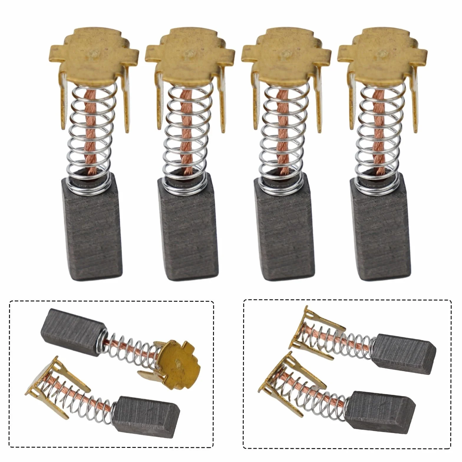 4 spazzole di carbone di ricambio per smerigliatrici da 5 x 6 x 12 mm, perfette per modelli come la serie G18DL