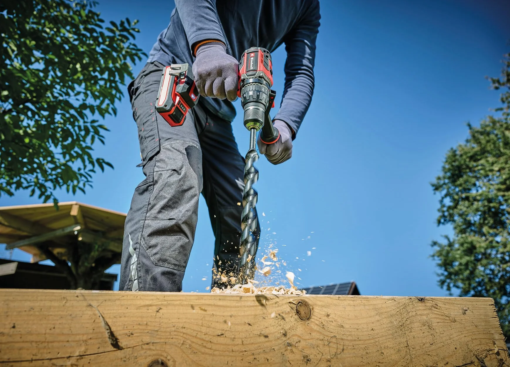 Einhell Professional Trapano a percussione a batteria TP-CD 18/120 Li BL-Solo Power X-Change (18 V, Brushless, 120 Nm, funzione percussione, mandrino 13 mm, 2 vie, senza batteria)