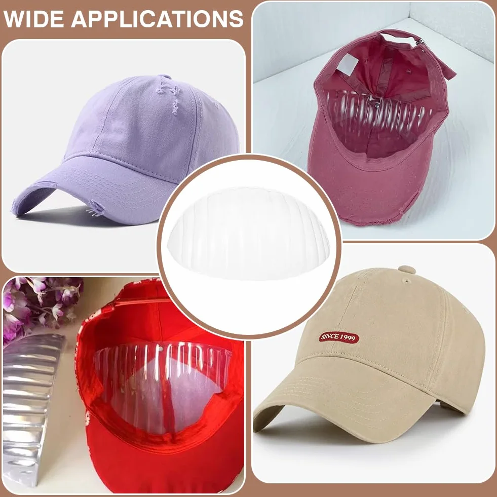 FINGERINSPIRE 24 Supporti in Plastica per Cappelli da Baseball, 110 x 170 x 62 mm, Protezione e Organizzazione con Supporto Interno
