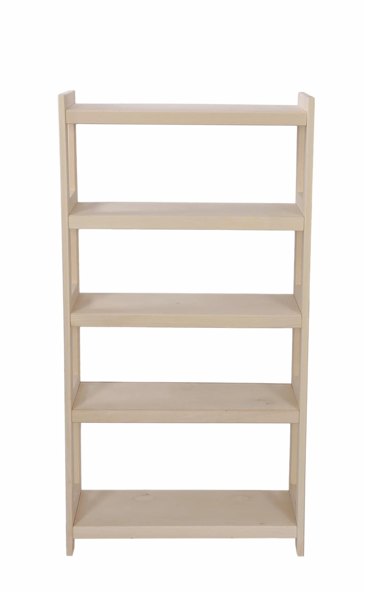 Scaffale per carichi pesanti in legno di faggio massiccio, 173 x 50 x 38 cm (altezza x larghezza x profondità), 5 ripiani, fino a 60 kg per ripiano, extra stabile, scaffale da