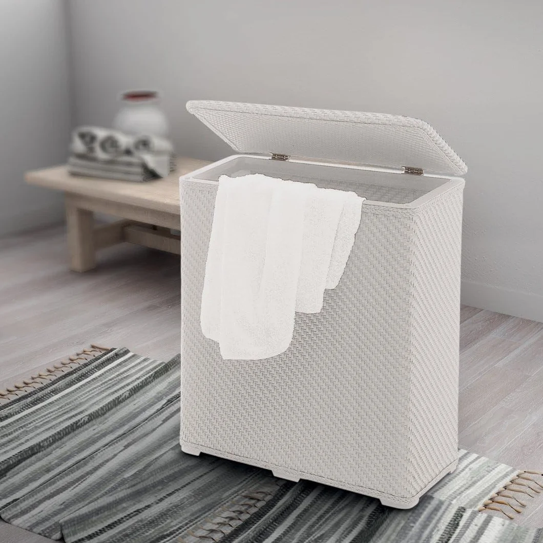 Kiamami Valentina - Cesto Portabiancheria Bianco Per Il Bagno | Robinia