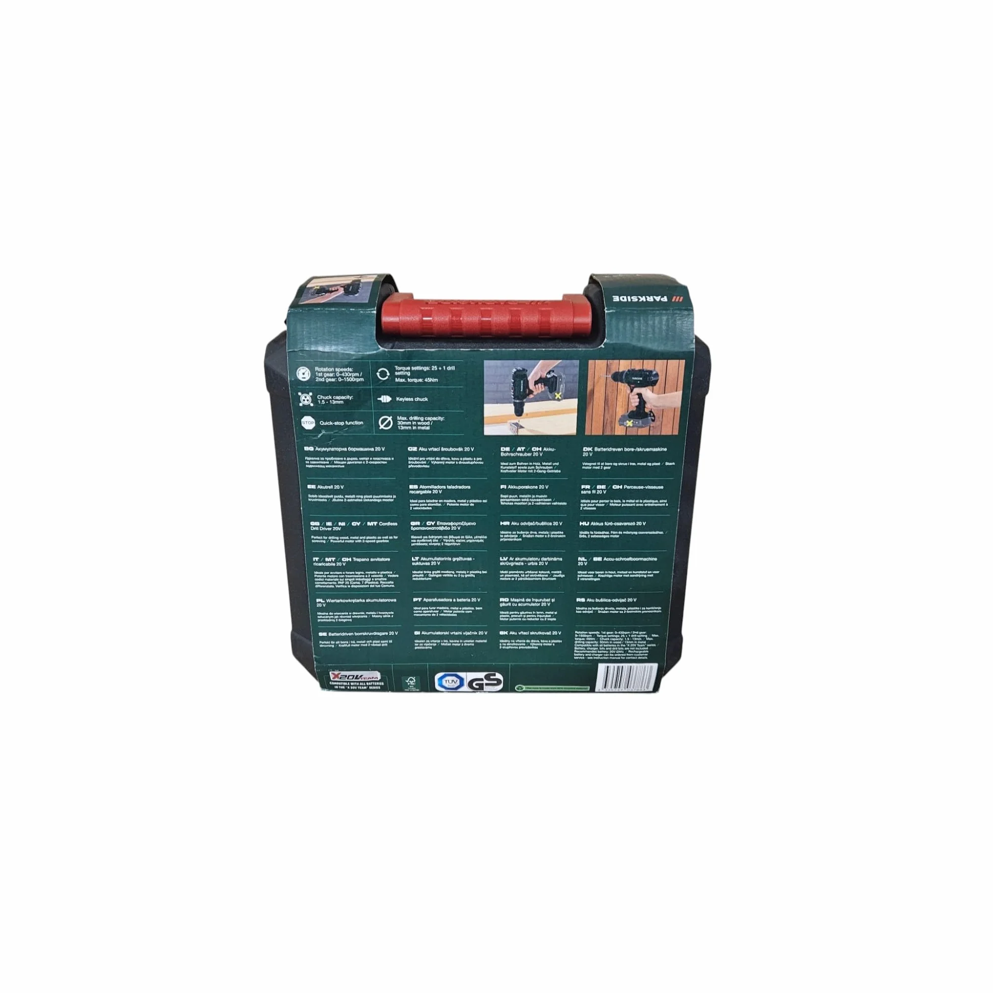 PARK SIDE Parkside PARKSIDE - Trapano avvitatore senza fili PABS 20-Li E6 con batteria e caricatore 20 V