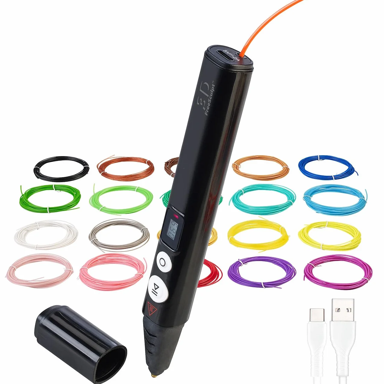 FreeSculpt stampa 3d penna: 3D Pen, Alimentazione USB, Display LCD (penna a pressione, pen images, stampa)