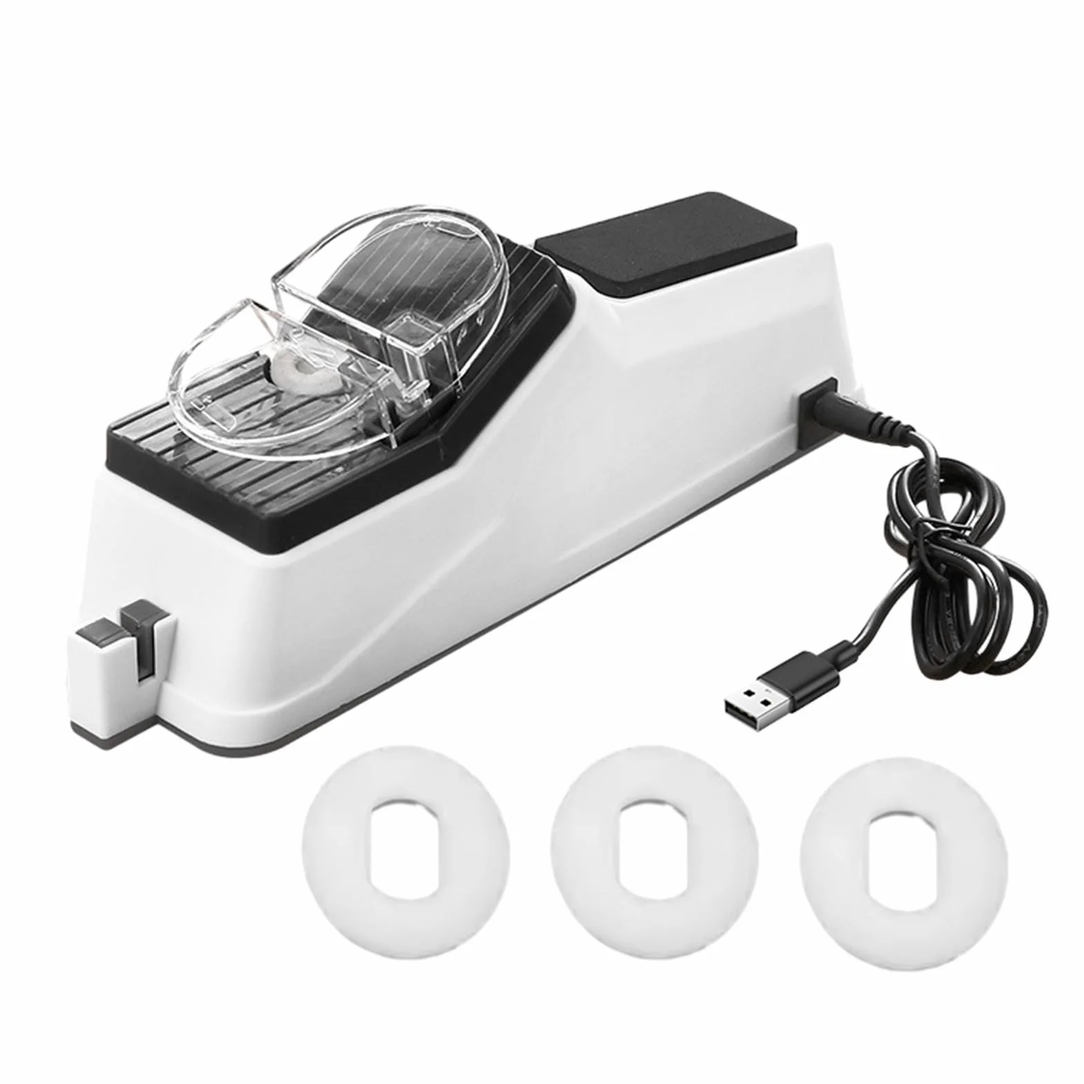 Affilatore Coltelli Elettrico Professionale 23.5x6.5x9cm Affilatore USB Per Coltelli Da Cucina Affila E Lucida In 5 Secondi Con Custodia Protettiva Ideale Per Casa E Cucina