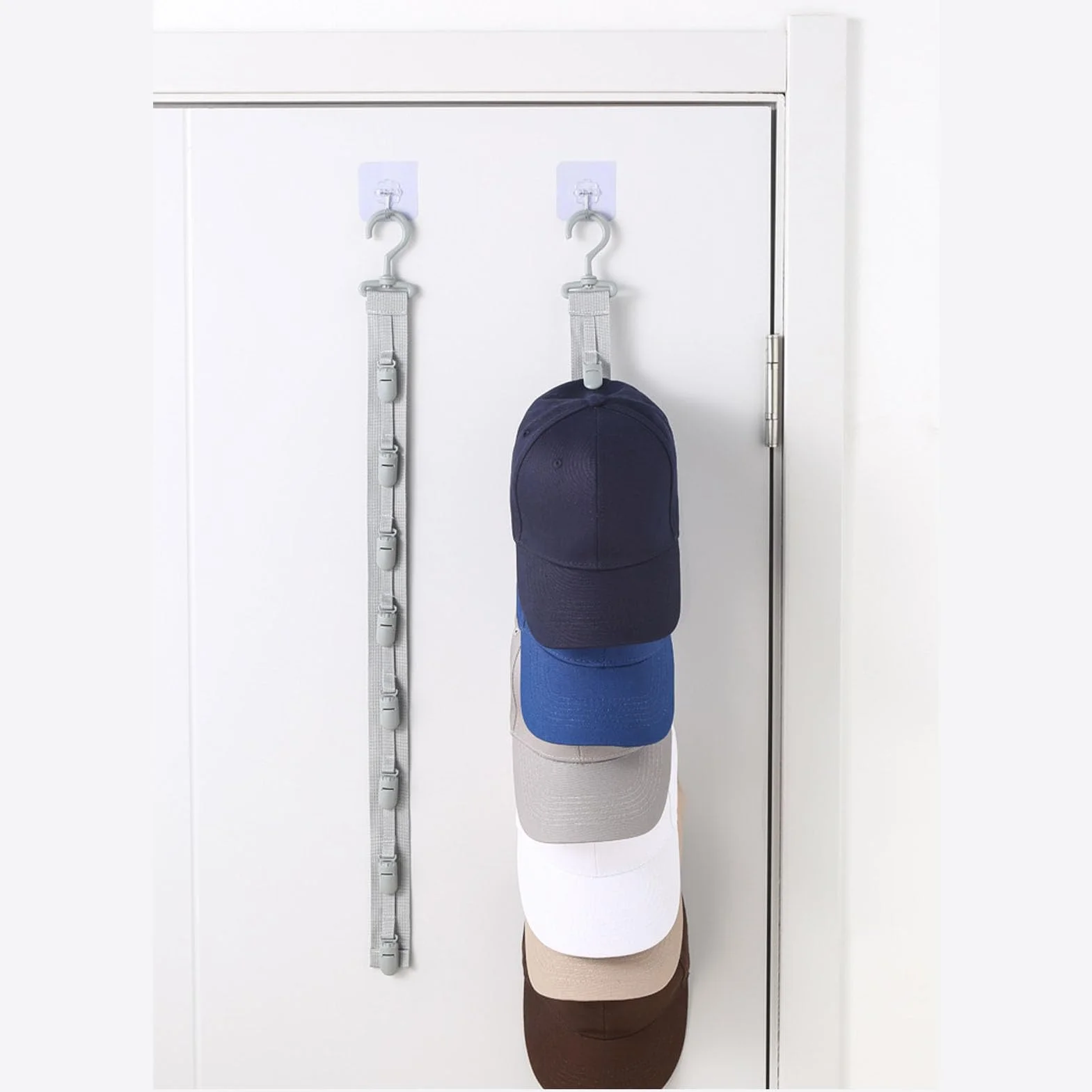 Goshyda Organizzatore per Cappelli Baseball, Appendiabiti per Porta Dell'armadio, può Contenere Fino a 8 Cappelli
