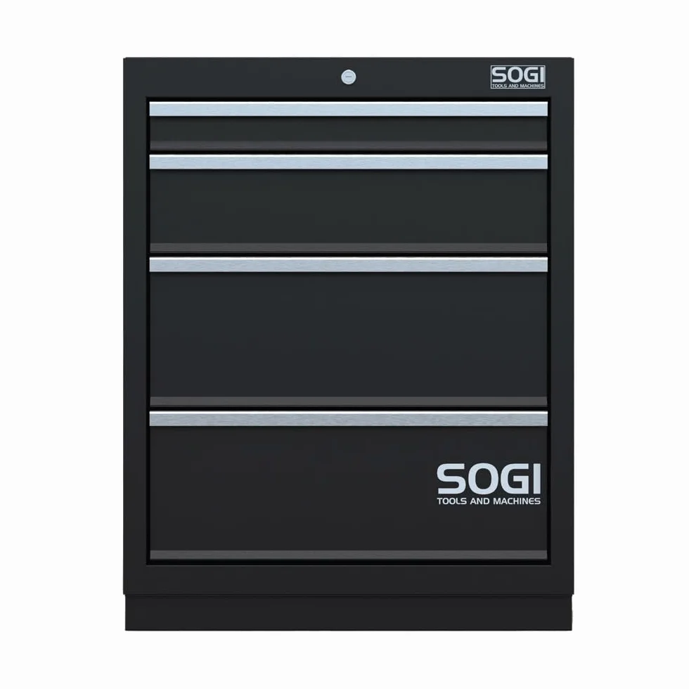 Sogi ARR-OFF-5C Armadietto in lamiera per arredo officina - 5 cassetti a estrazione telescopica - 680x460x865 mm