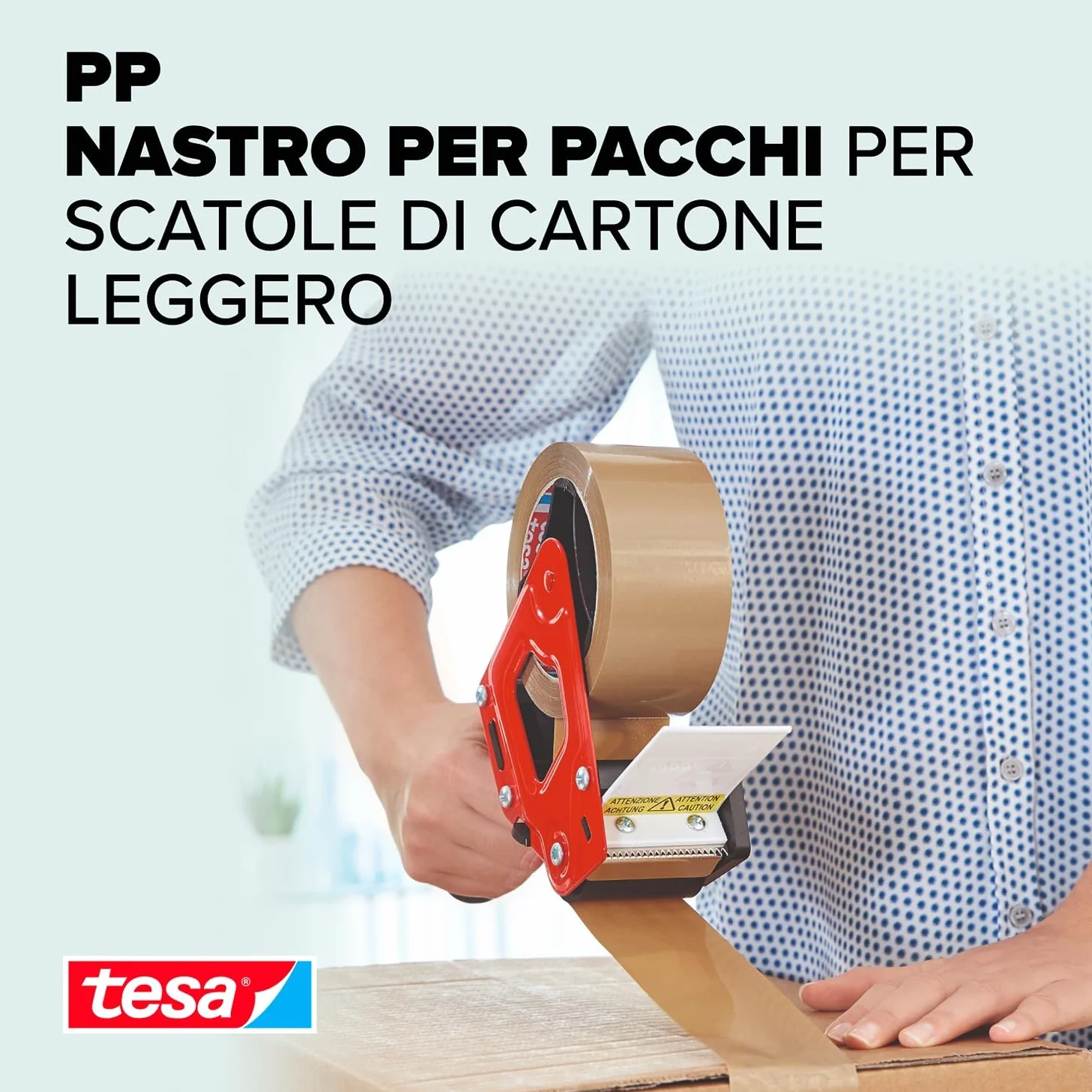 tesapack 64014 PP Nastro Adesivo Marrone - Resistente all'invecchiamento e allo strappo - Silenzioso e fortemente adesivo - Confezione da 6 Rotoli - 66 m x 50 mm