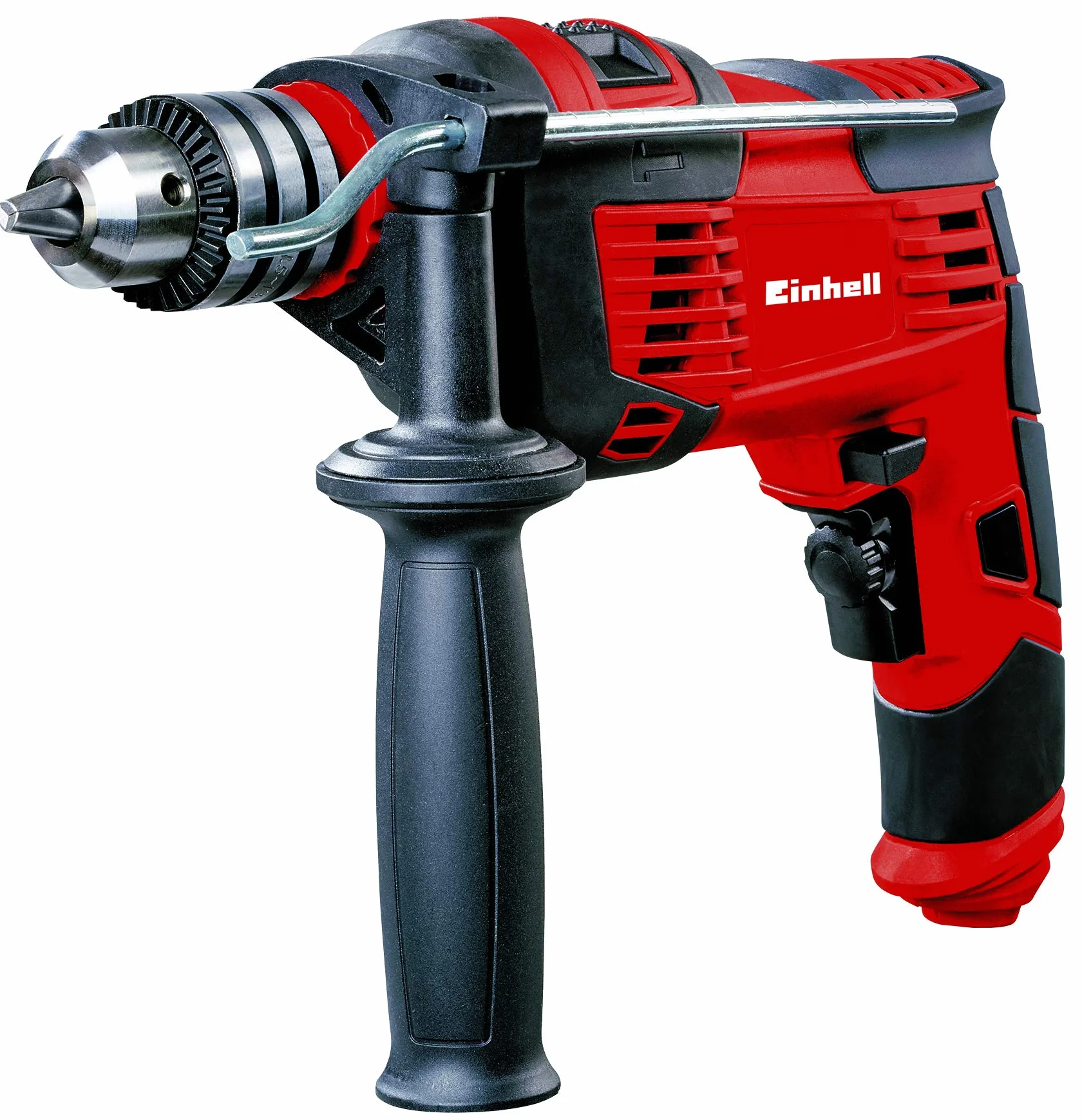 Einhell TC-ID 1000 E Trapano a Percussione, Impugnatura Antiscivolo, 1000 W, Rosso, Nero