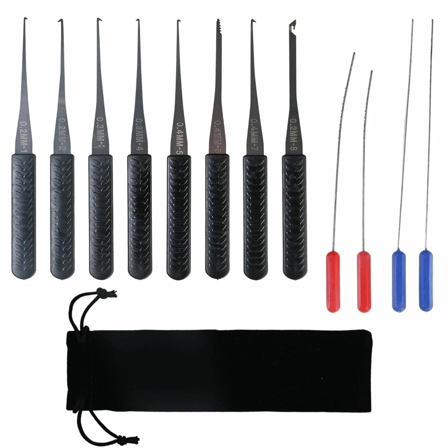 12 Pezzi Estrattore Chiave Spezzata Set, Strumento Manuale In Acciaio Inossidabile, Grimaldello Universale Per Serrature Lockpicking, Borsa Nera Riparazione Manutenzione