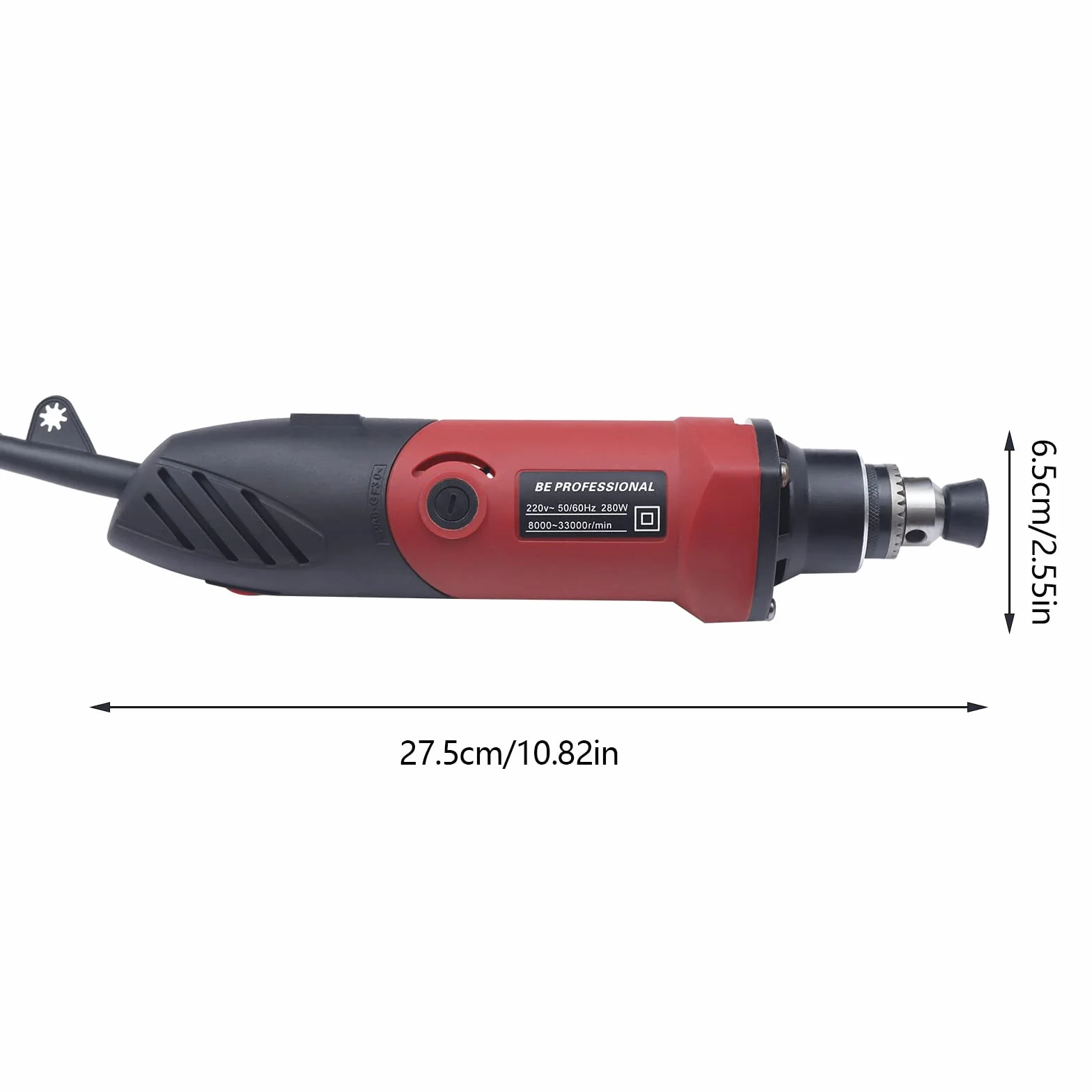 Smerigliatrice dritta, 280W elettrica giada smerigliatrice, 6 velocità regolabile 8000-33000 giri/min, multifunzione Smerigliatrice portatile per intaglio, lucidatura