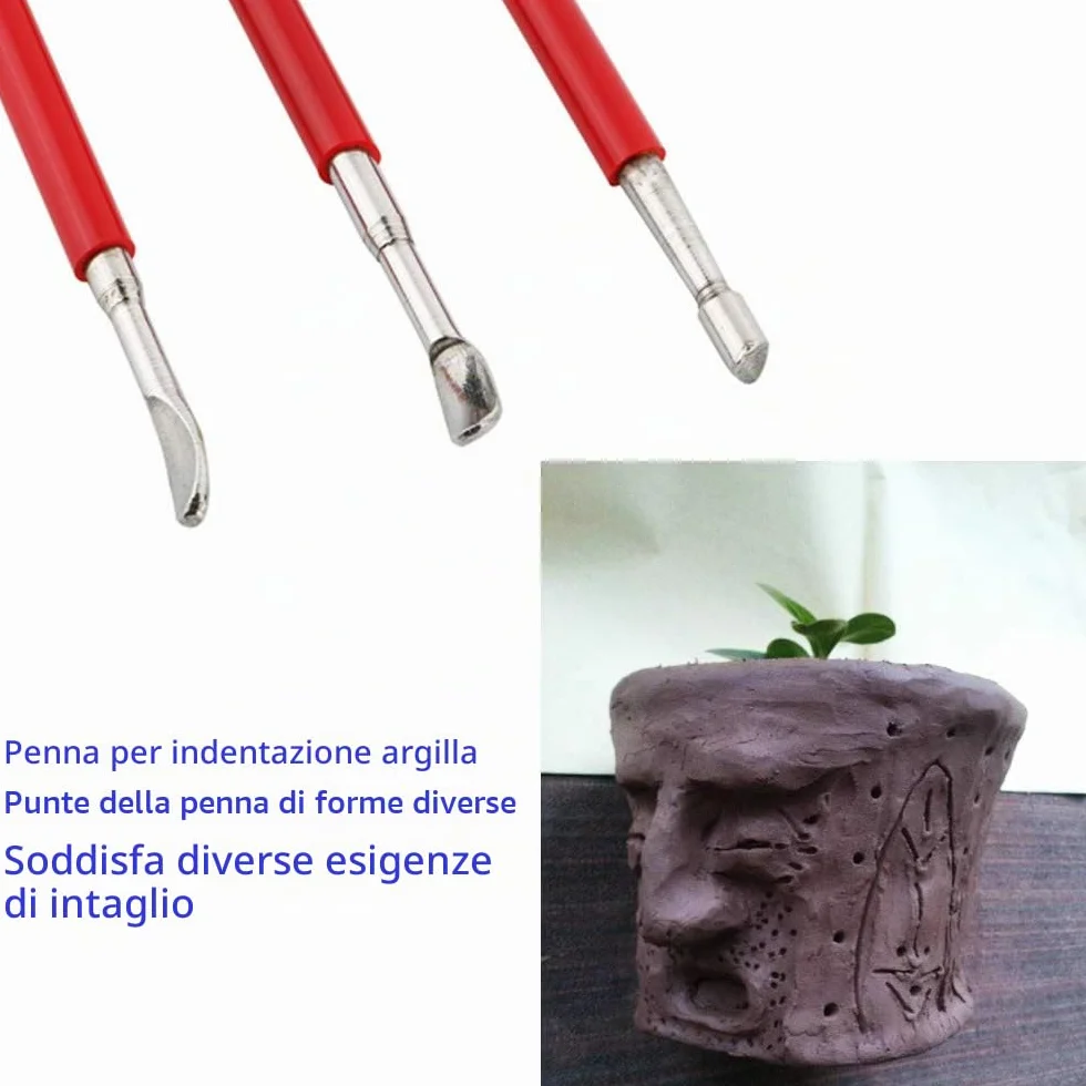 CESFONJER 3 Pezzi Argilla Scultura Modellare Strumenti, Sfera di Metallo Stilo, DIY Mestiere Sculpting Painting Tools