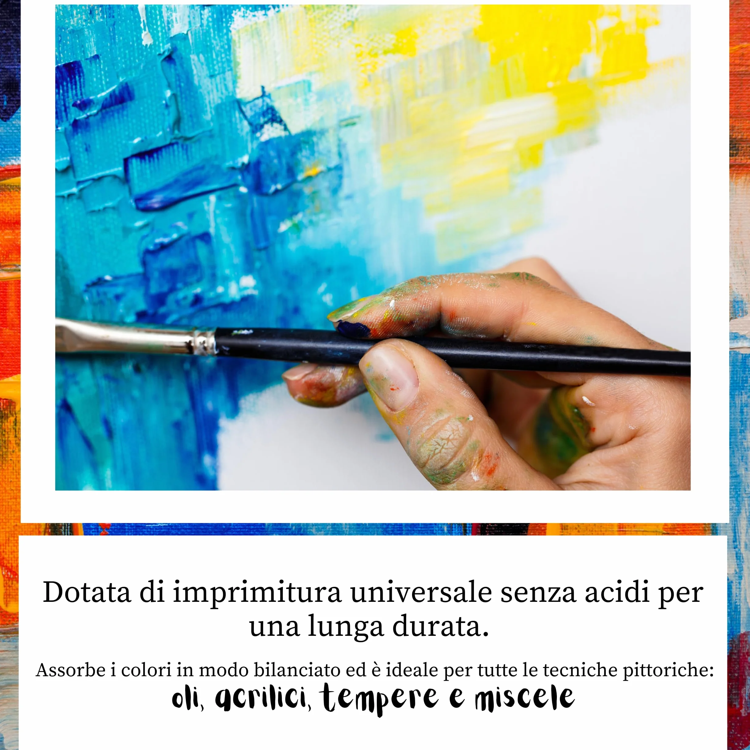 BELLE ARTI - Tela per Dipingere 30x45x1.7 cm - Tele Pittura Made in Italy per Artisti e Appassionati - Telaio per Quadri Robusto, Tensione Regolabile - Tela Cotone 100% per Olio, Acrilico e Misto
