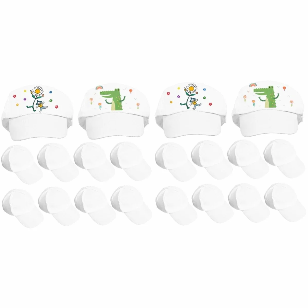 PACKOVE Set di 20 cappelli da disegno con graffiti per bambini, stile vintage, per bambini, per il fai da te, per il fai da te, per il fai da te, per l'estate, per la pittura, per il papà e l'uomo