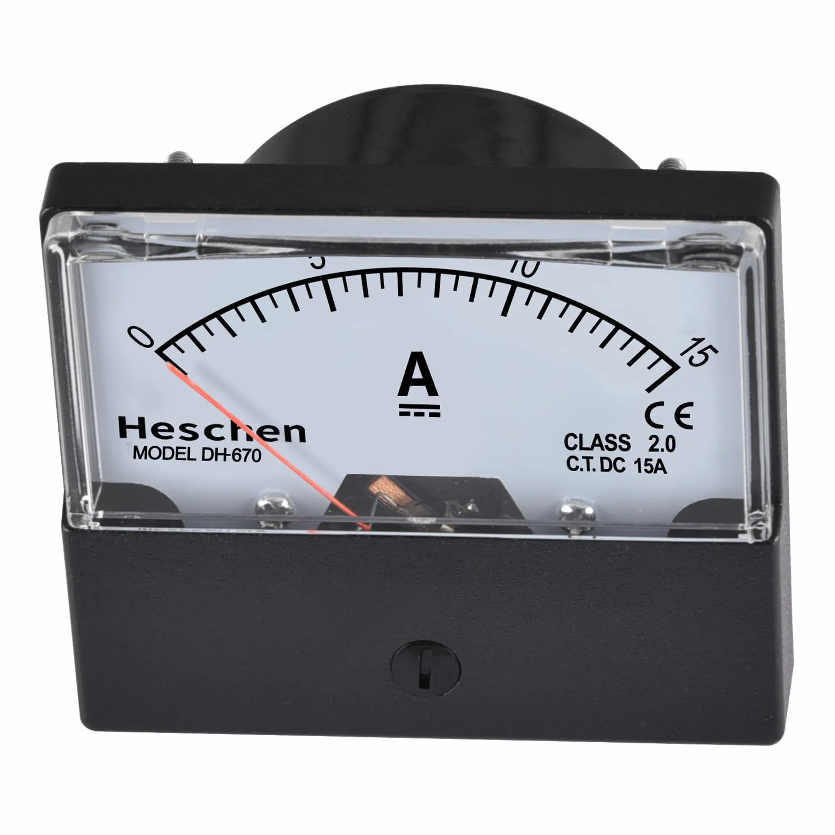 Heschen rettangolo Pannello montato corrente metro tester amperometro Dh-670 DC 0-15 A Classe 2.0