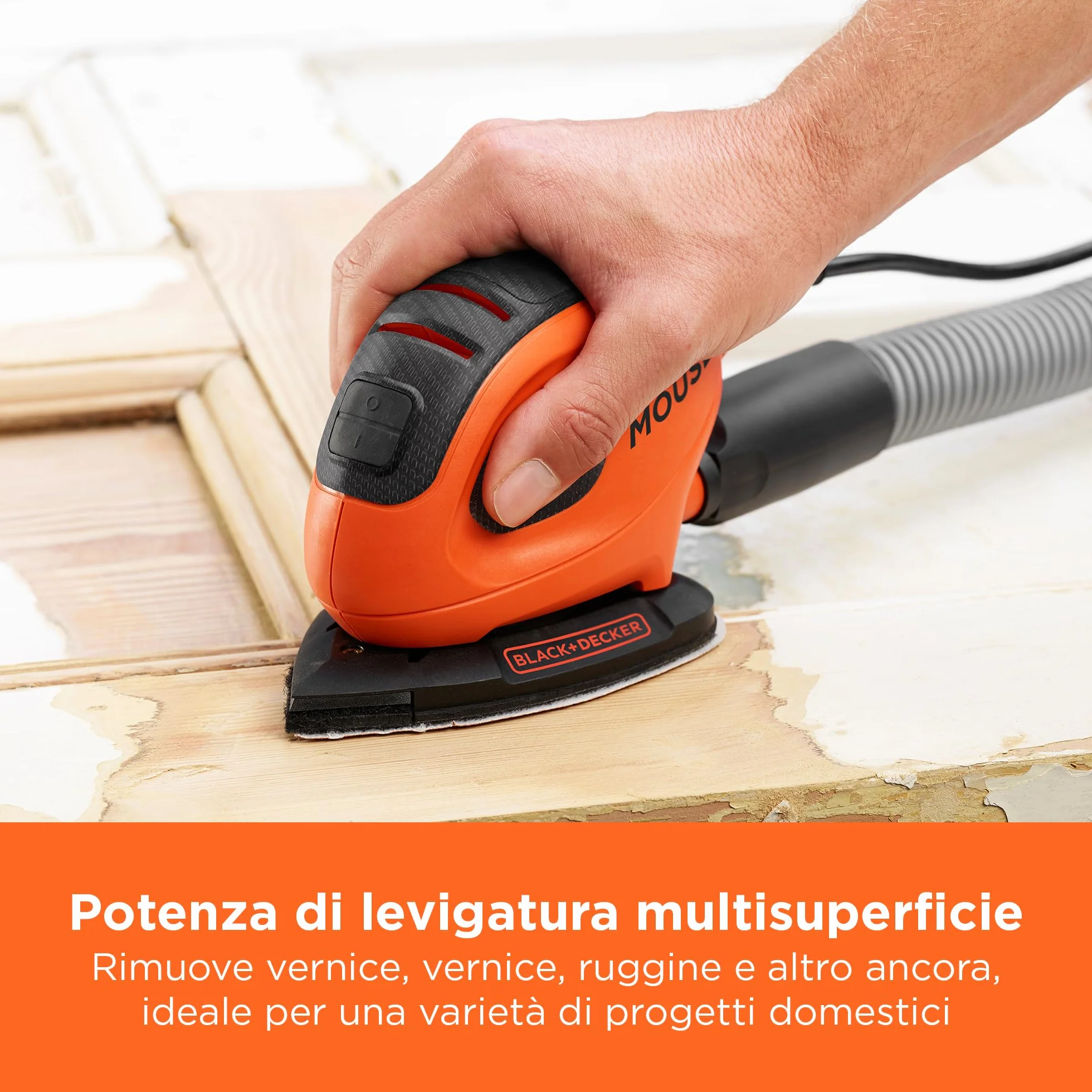 BLACK+DECKER BEW230BCA-QS Levigatrice compatta 55W con 10 accessori e borsa trasporto