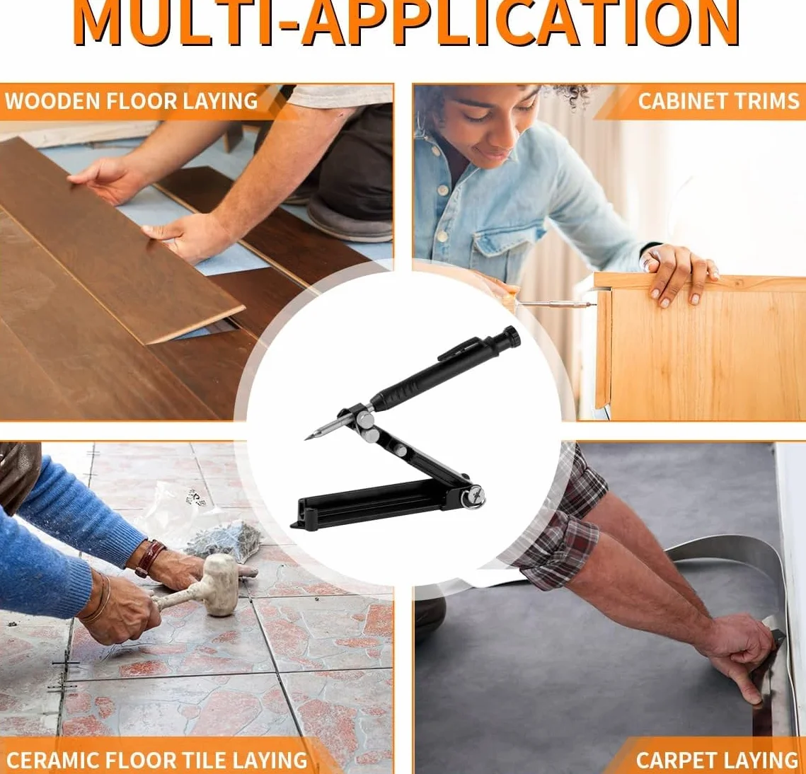 Matita da Falegname, Strumento per Tracciare Multifunzionale Penna da costruzione Multifunzionale Tracciatore per Linee con Penna a Foro Profondo T racciatore per la Lavorazione del Legno