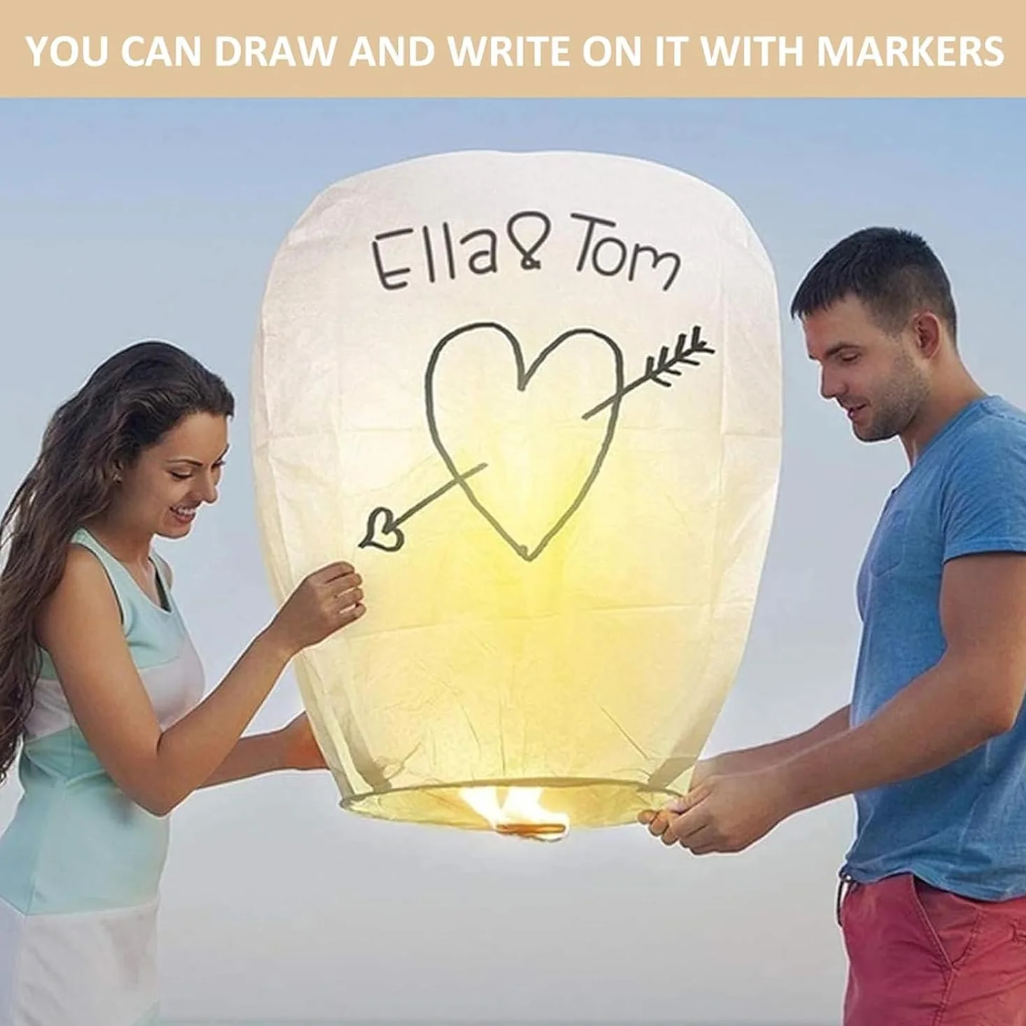 Sky Lanterne cinesi bianco confezione da 10 lanterne di carta per compleanno matrimonio funerale Natale