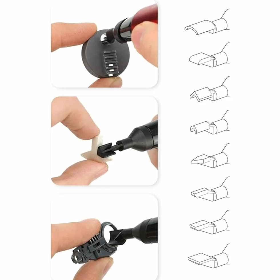Levigatrice Alternativa USB Ricarica Rapida 8 Testine per Modellismo Gundam