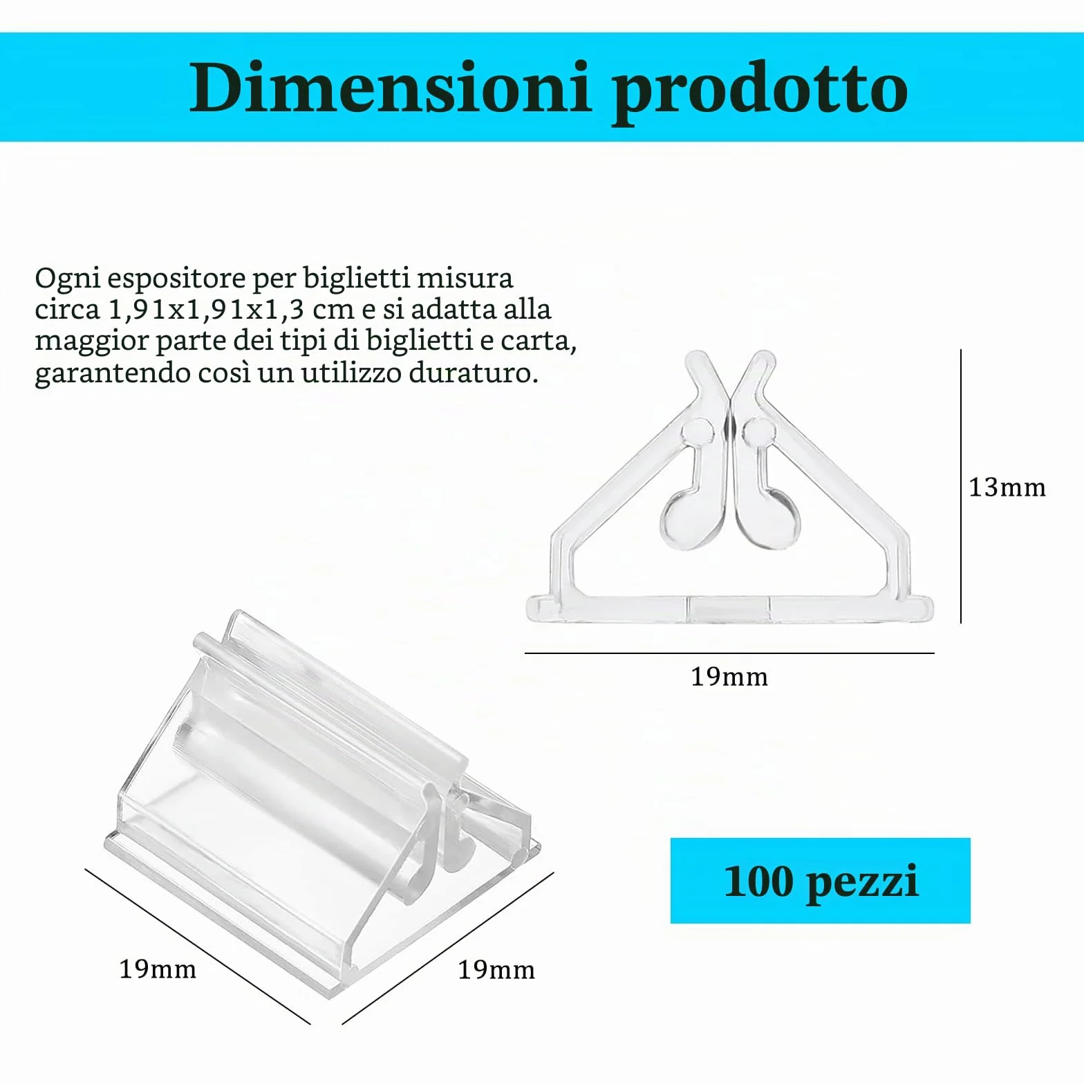 100 pcs Supporti per Carte in Plastica Portacarte Pezzi di Giochi in Plastica Titolari Carte da Gioco Trasparente Supporti Cartelli Triangolare per Foto Biglietti da Visita
