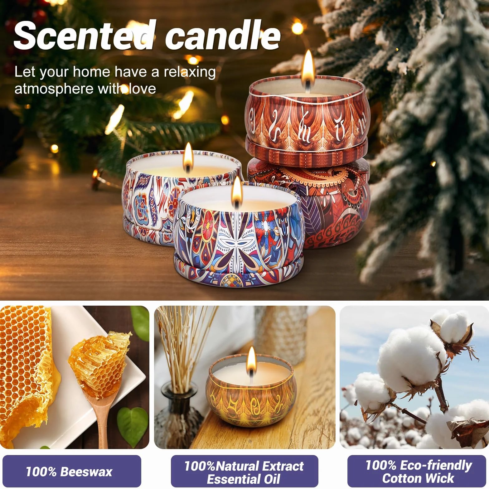 IGUGI Set di candele fai da te, set di candele profumate fai da te, 10 barattoli per candele, set di accessori per la produzione di candele fai da te