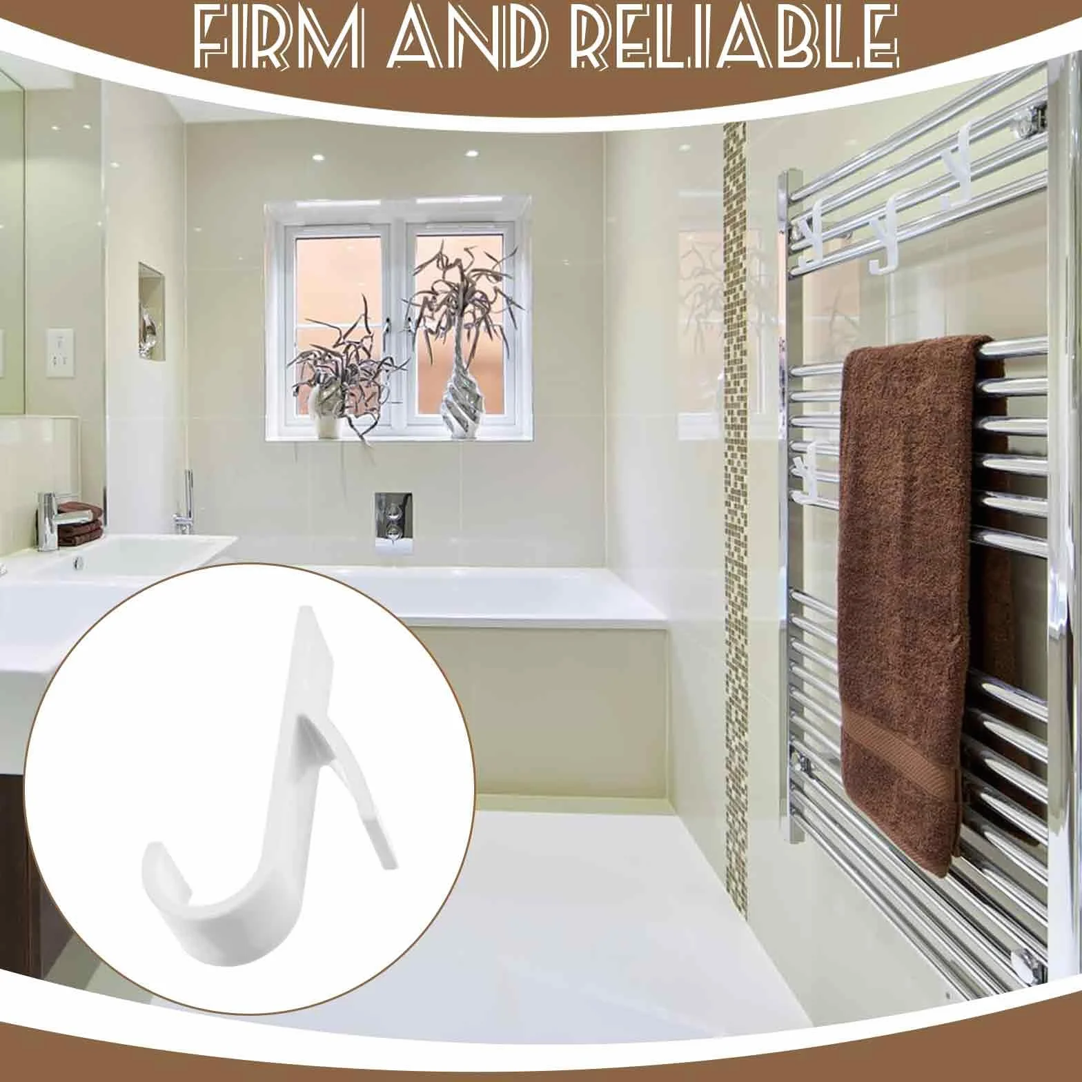 8 Pezzi Ganci per Termoarredo Bagno,Gancio per Termosifoni Accappatoio, Appendini Termoarredo Bagno, Appendi per Scaldasalviette,per Accappatoio, Vestiti e Asciugamani,Bianc