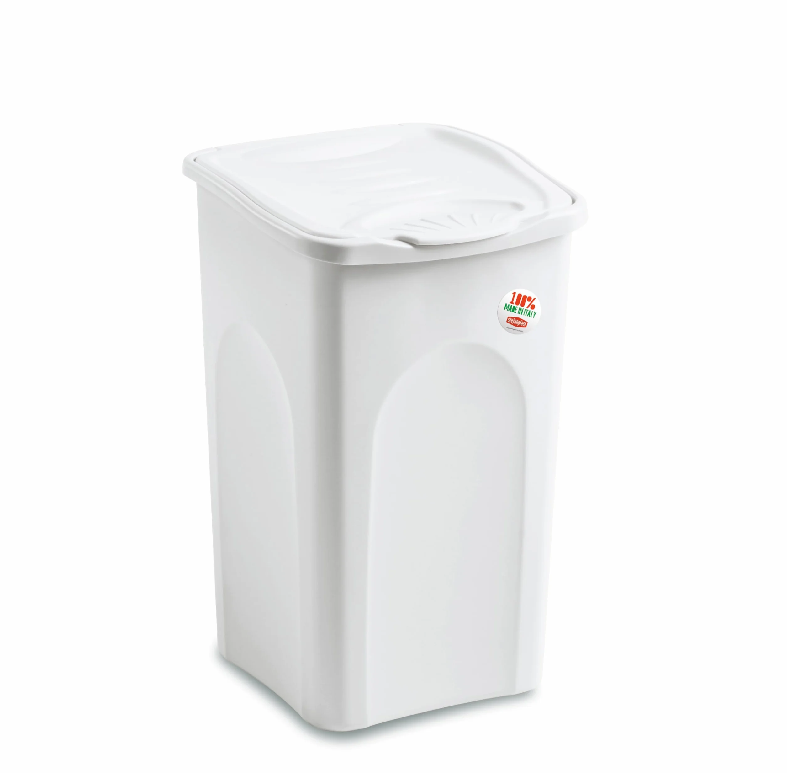Stefanplast Portabiancheria Chiuso lt.50 Bianco, cm 37x37x56h