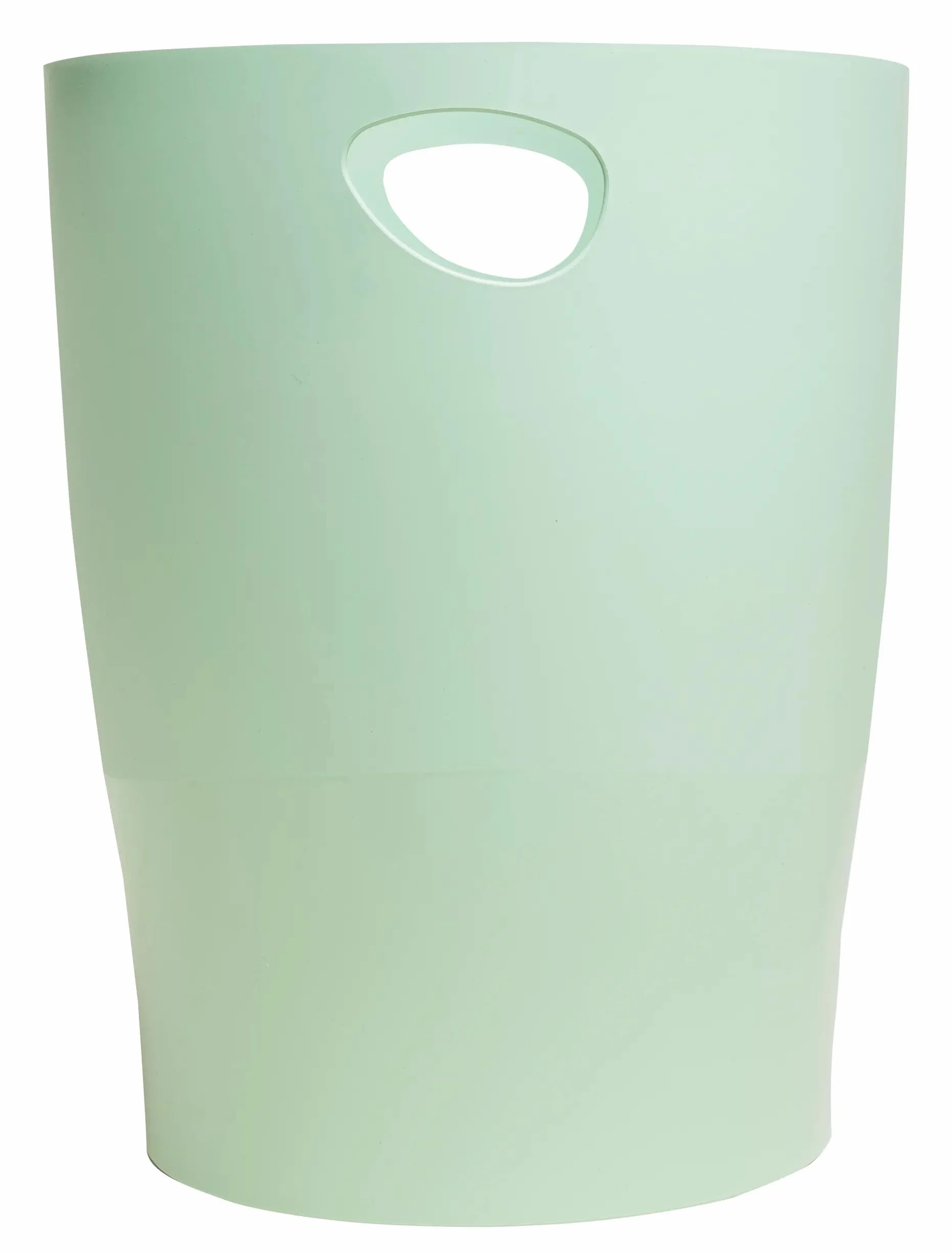 EXACOMPTA - Rif. 45380D - 1 cestino per carta con manici ECOBIN Autentik, grande capacità 15 litri, dimensioni 26,3 x 26,3 x 33,5 cm, per ufficio o casa, colore: verde salvia
