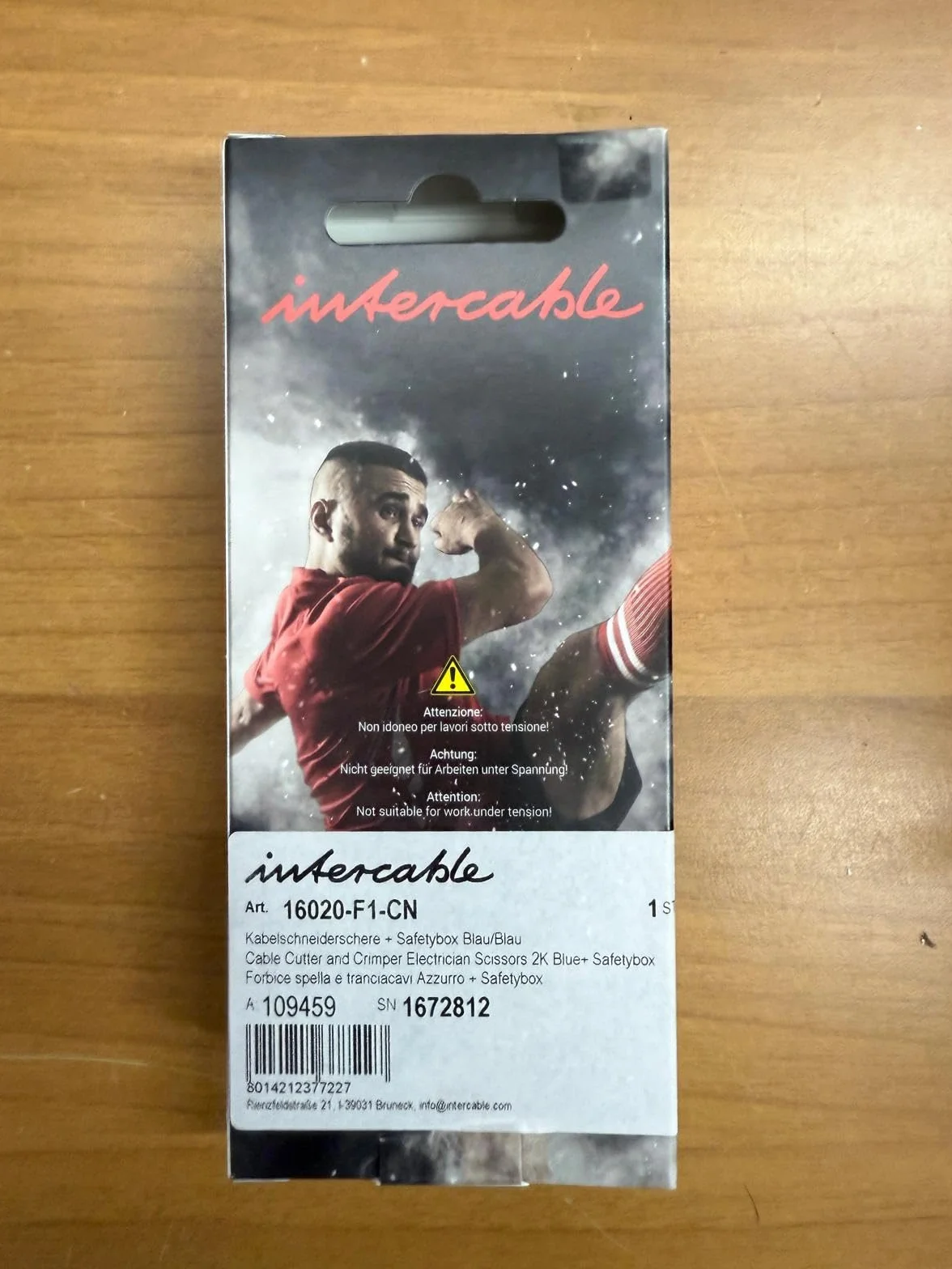INTERCABLE FORBICE PROFESSIONALE DA ELETTRICISTA F1 16020 SERIE LIMITATA SQUADRA CALCIO NAPOLI AZZURRO 16020-F1-CN
