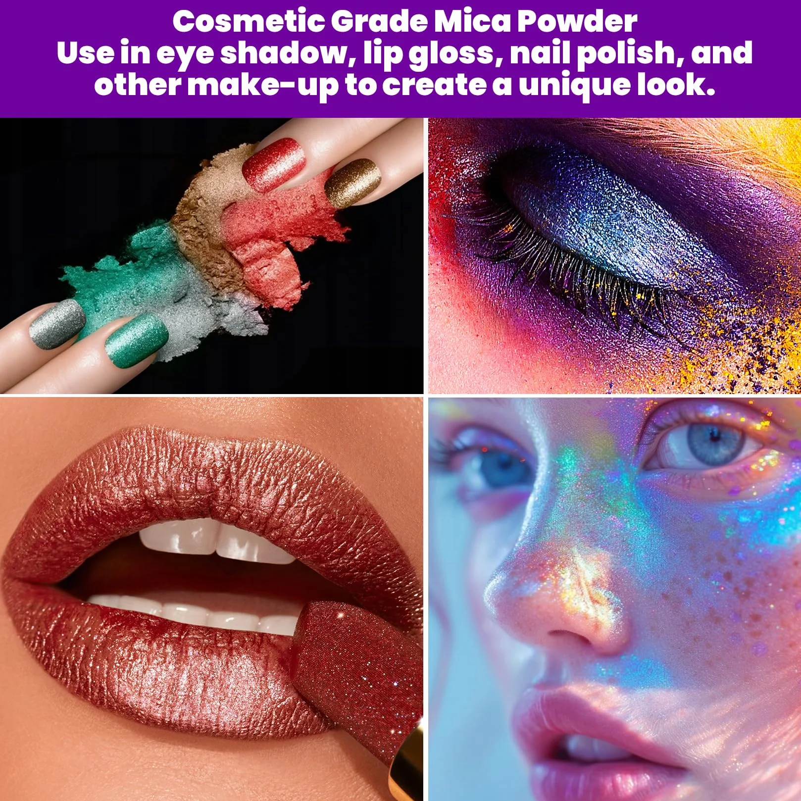 Polvere di Mica 27 Colori, Perlescente Resina Epossidica Pigmento Kit, Adatto Per Lucidalabbra, Smalto per Unghie, Trucco, Resina Epossidica, Produzione Di Candele, Bomba Da Bagno(5 g per bottiglia)