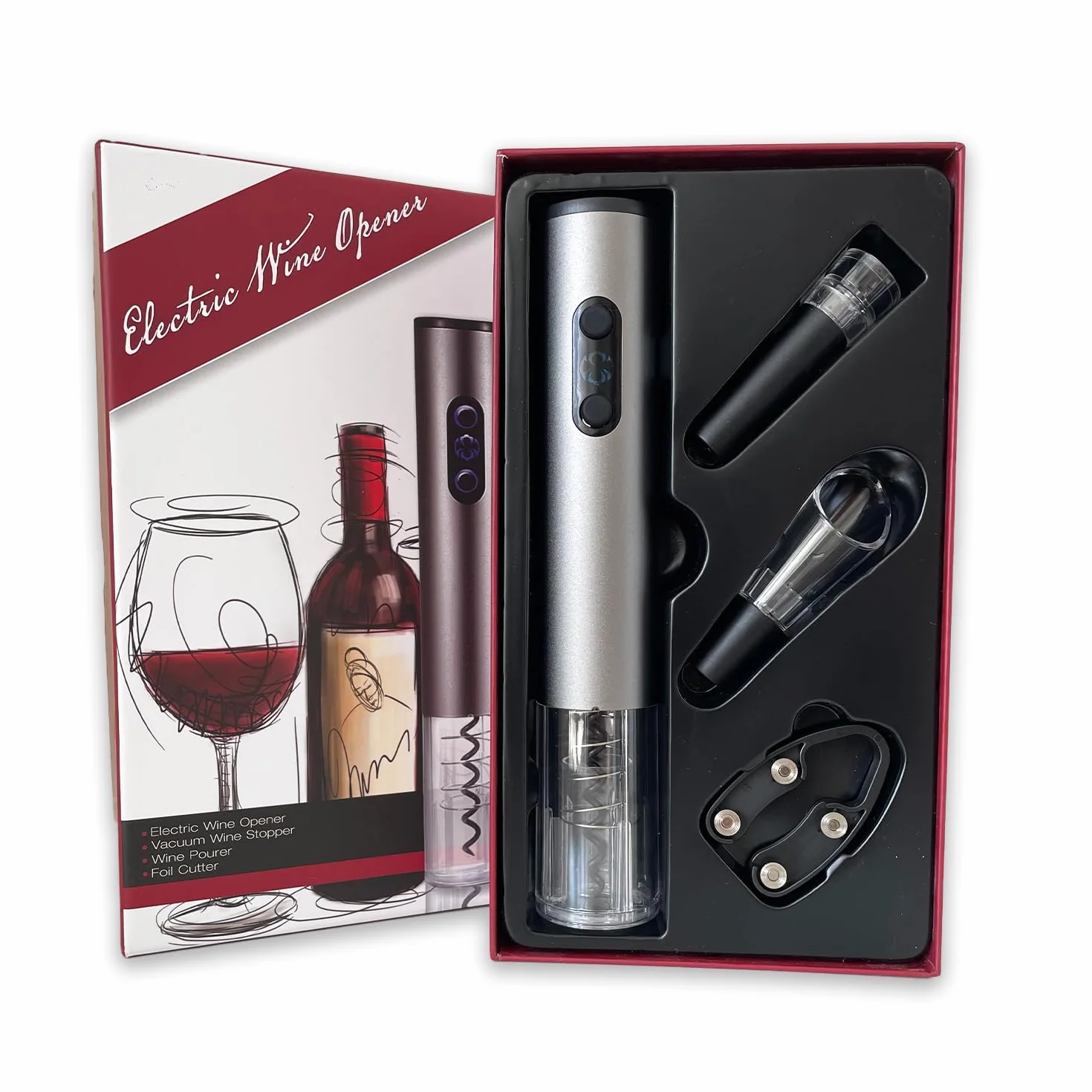 Cavatappi Elettrico per Vino - Apribottiglie Intelligente con Tecnologia Anti-Rottura e Display LED