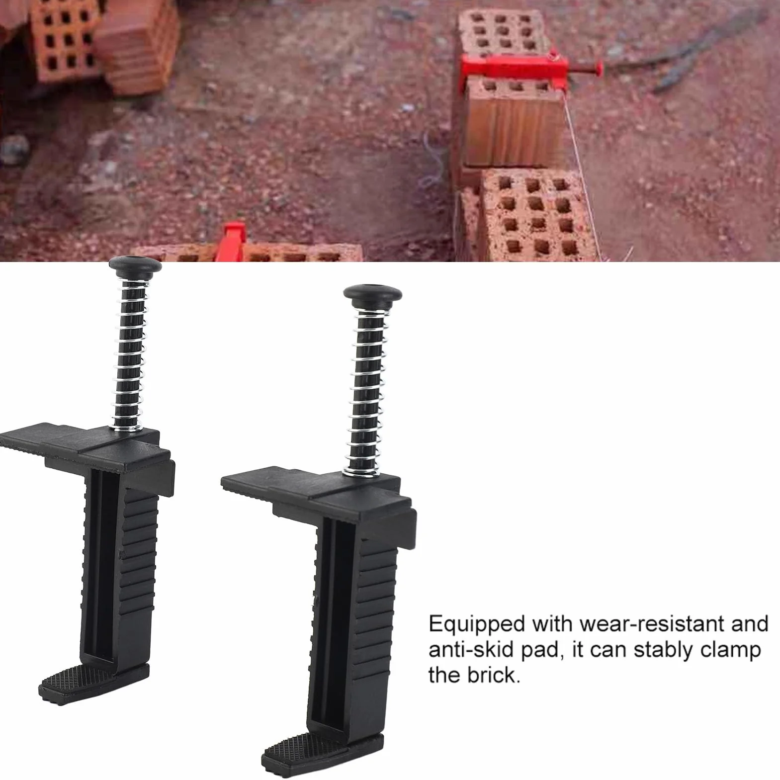 2 pezzi di rivestimento per mattoni, corridori per corridori di rivestimento per mattoni, accessorio di ingegneria per strumenti idraulici per dispositivi di costruzione di edifici (nero)