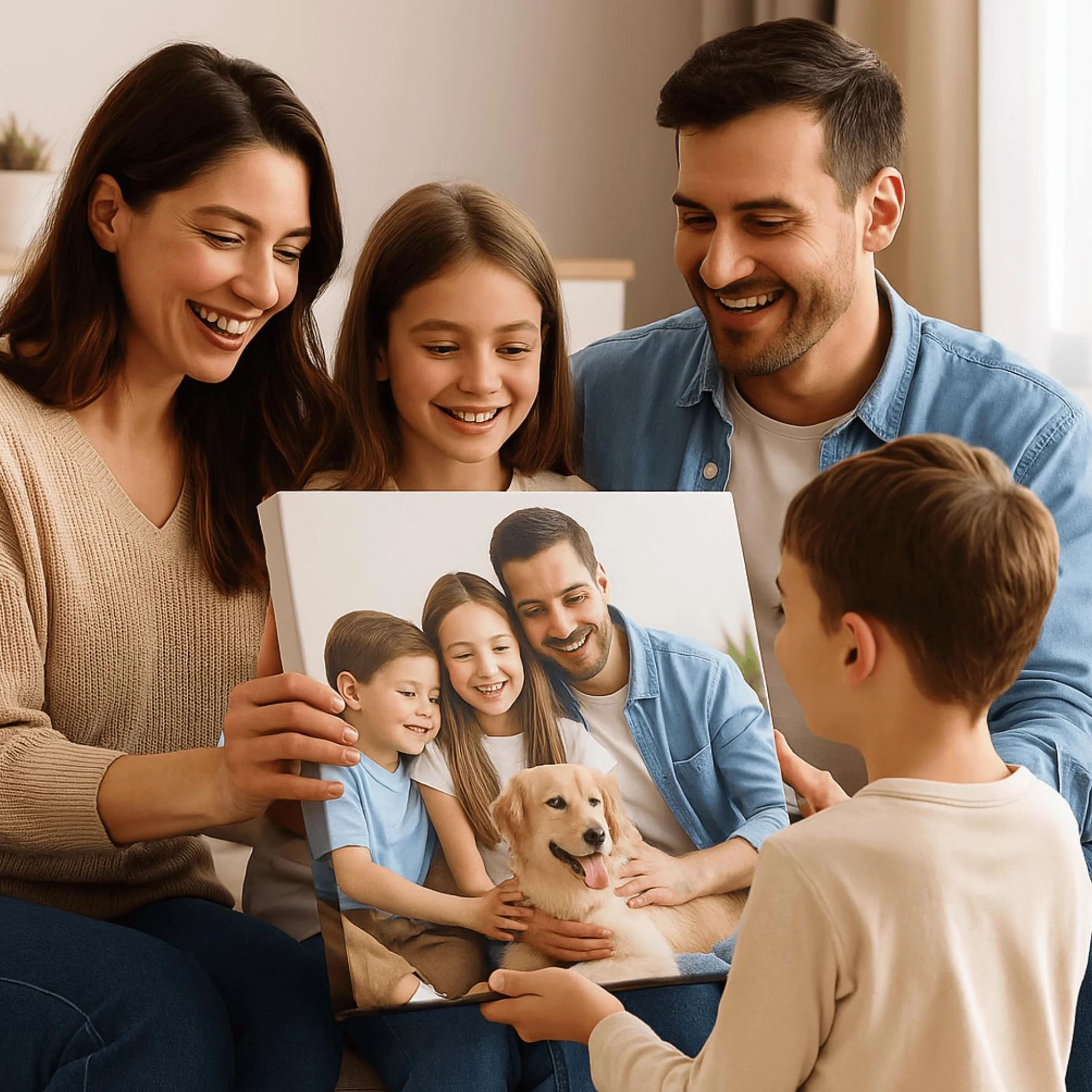 Quadro Personalizzato su Tela 100% Made in Italy con Foto HD - Telaio in Legno Incluso - Stampa Tela Personalizzabile 20x20 cm