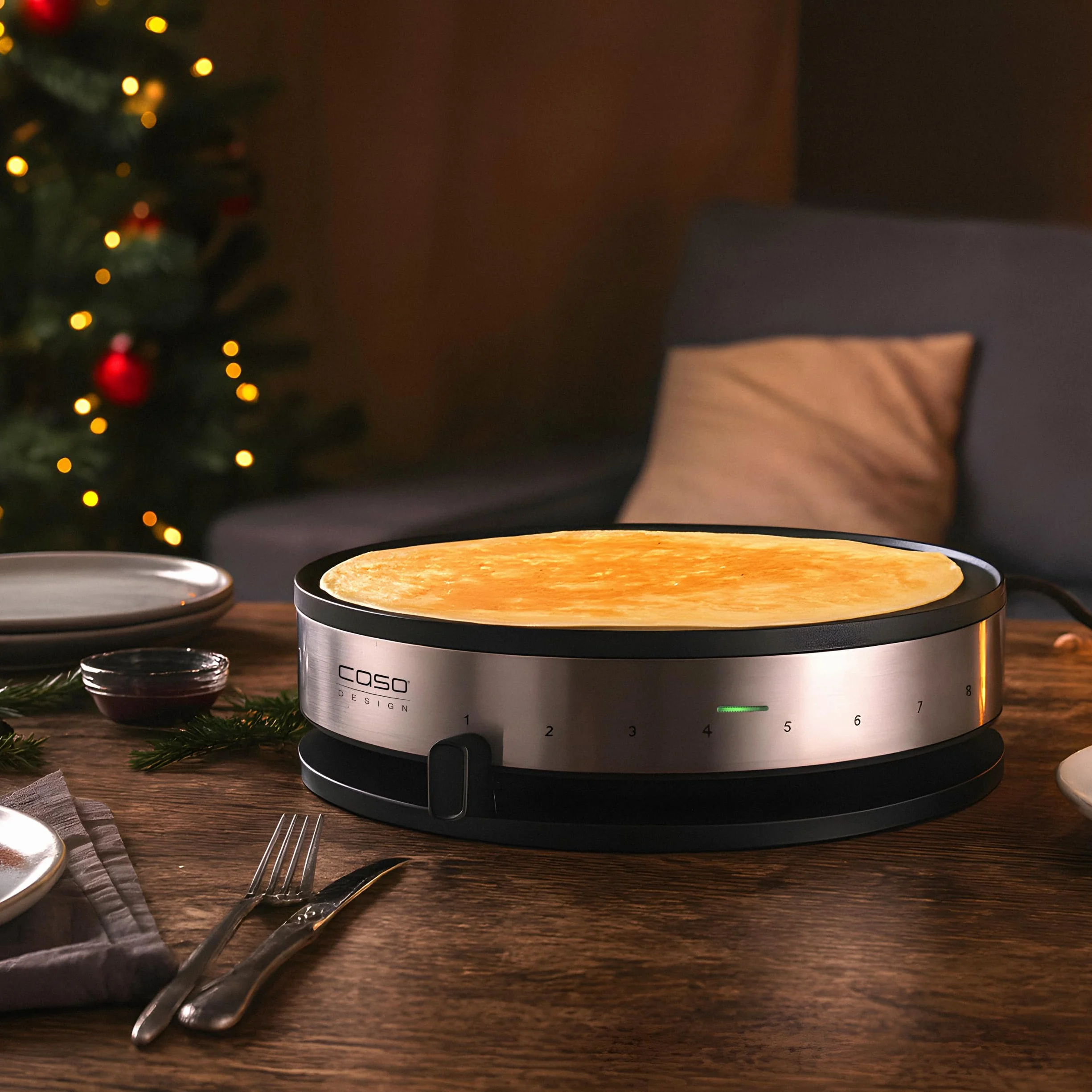 Caso 2930 cm 1300 Design crepes Maker con ampia superficie di cottura, diametro 33 cm, 1300 W